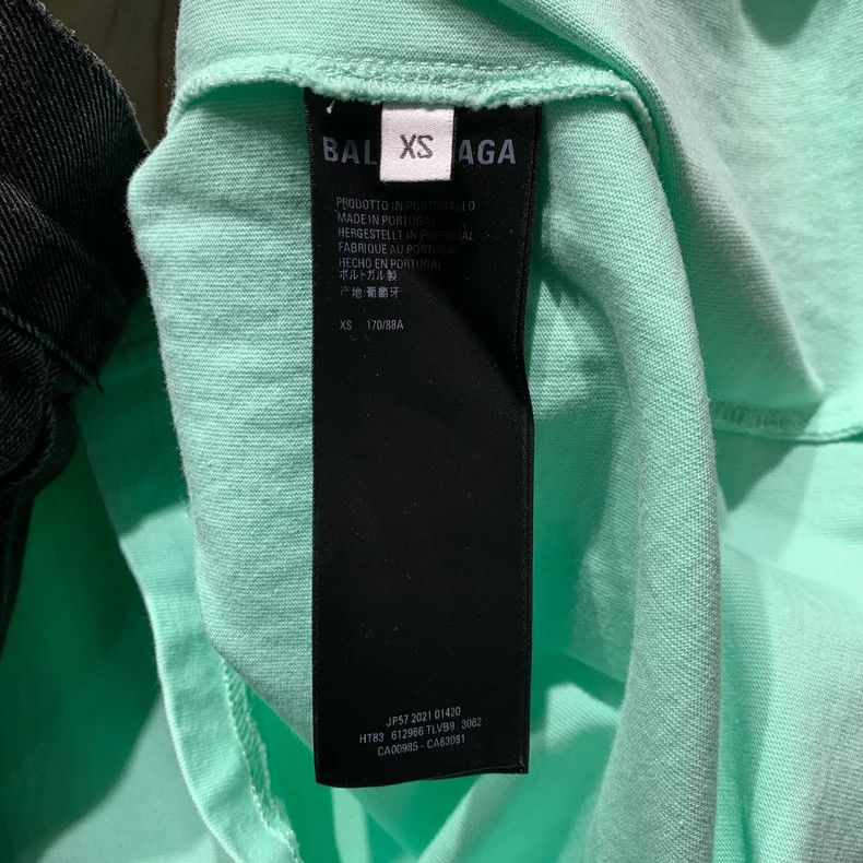 Balenciaga Balenciaga Mint Green Short Sleeve Size US XS / EU 42 / 0 - 6 Thumbnail