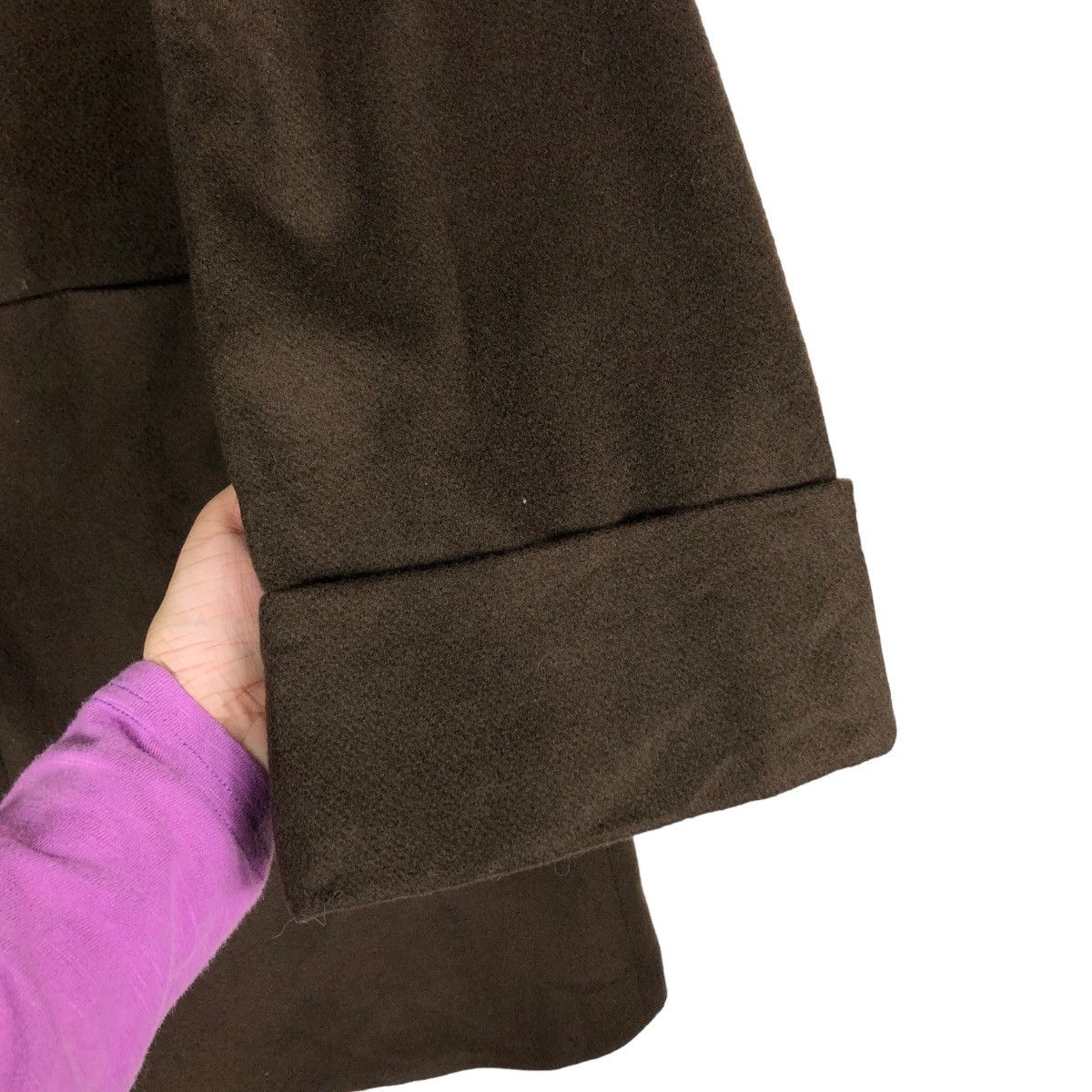 Cos 🔥Long Jacket Wool Herringbone Fly COS Rich Brown Size XS / US 0-2 / IT 36-38 - 15 Thumbnail