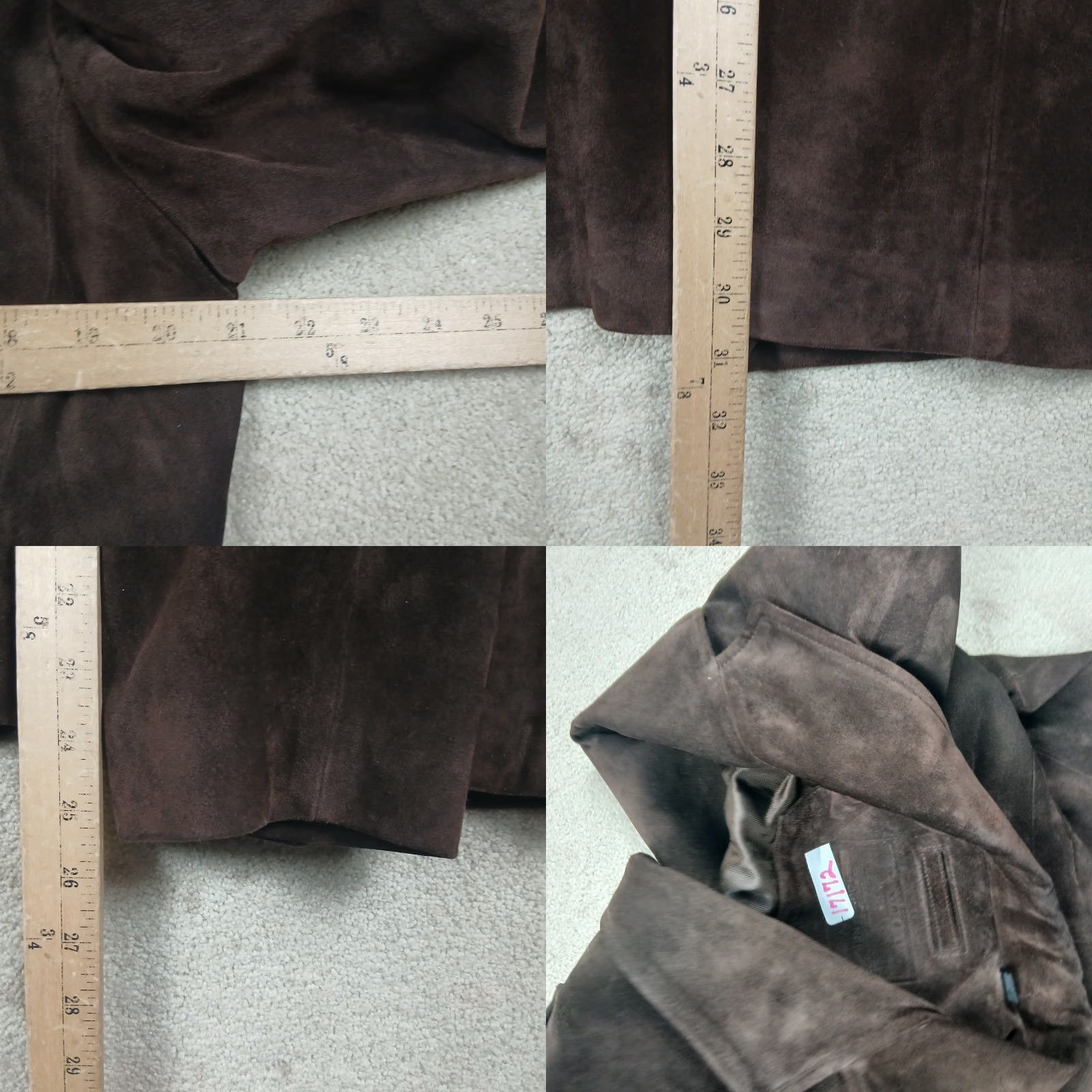 Roundtree & Yorke VINTAGE Roundtree & Yorke Suede Leather Blazer Sport Coat Mens M Brown Size 40R - 9 Thumbnail