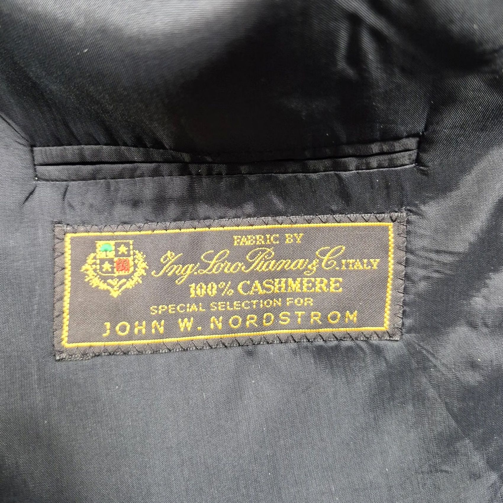 Nordstrom John W. Nordstrom Sport Coat Mens 44R Black Cashmere Loro Piana Two Button Size US S / EU 44-46 / 1 - 4 Thumbnail