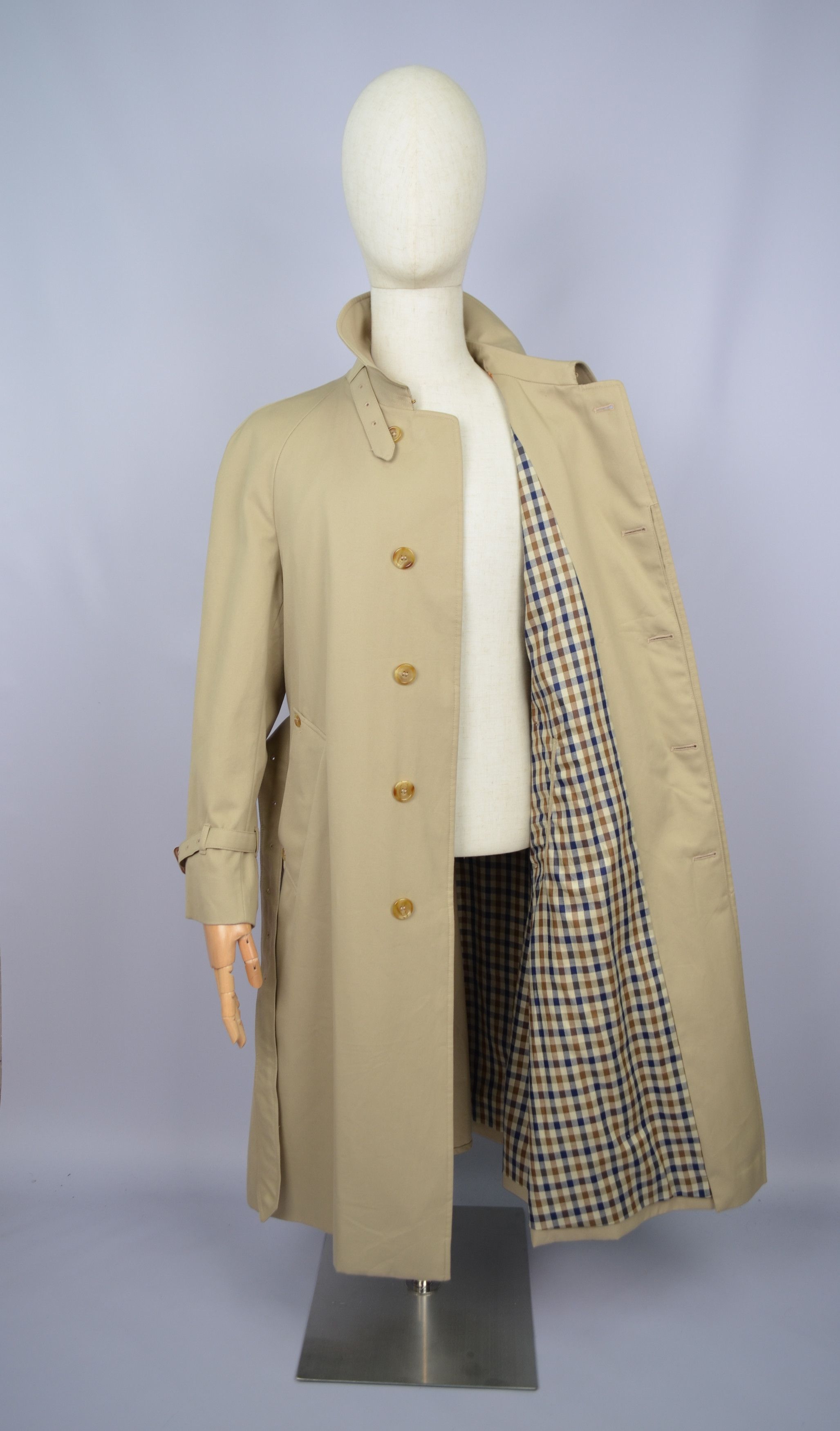 Aquascutum × Vintage Aquascutum London Trench Coat Aqua 5 Vintage Sz 38 S/M Size US M / EU 48-50 / 2 - 21 Thumbnail