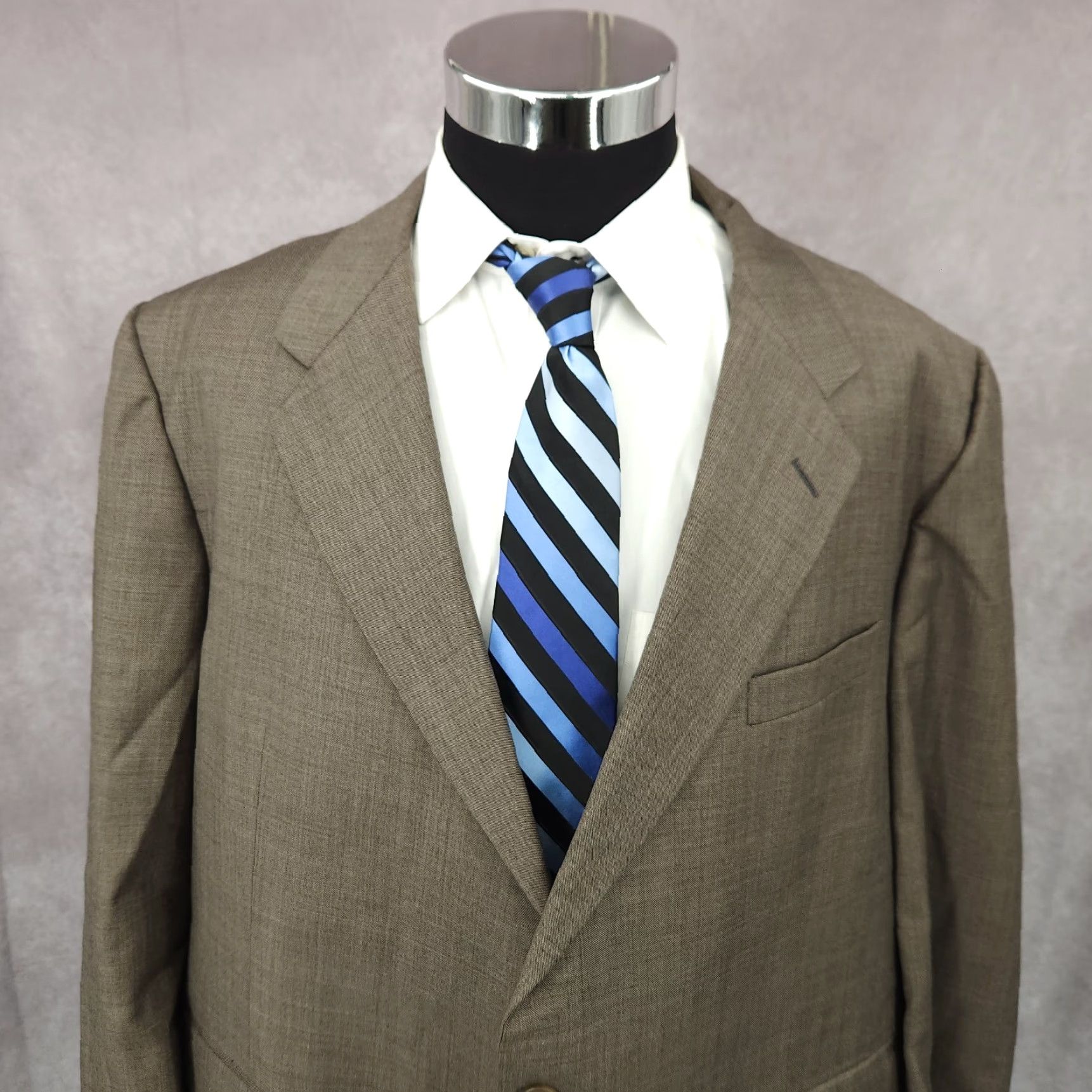 Vintage Hickey Freeman Blazer Mens 48 Gray Worsted Wool Sports Coat Jacket 2 Buttons Size 48R - 3 Thumbnail