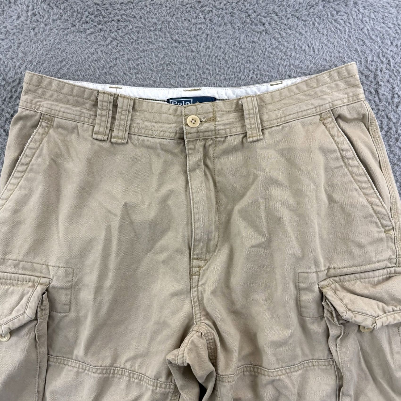 Ralph Lauren VINTAGE Polo Ralph Lauren Cargo Shorts Men’s 36 Beige Chino Khaki Zip Y2K Size US M / EU 48-50 / 2 - 4 Thumbnail