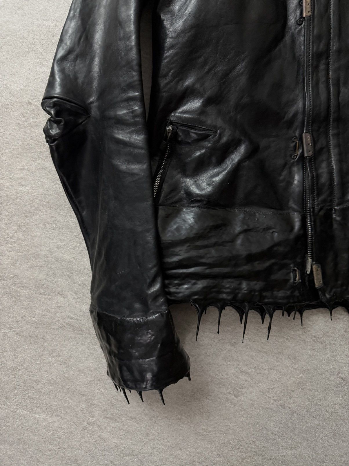 Carol Christian Poell Carol Christian Poell drip scarstich leather jacket Size US S / EU 44-46 / 1 - 6 Thumbnail