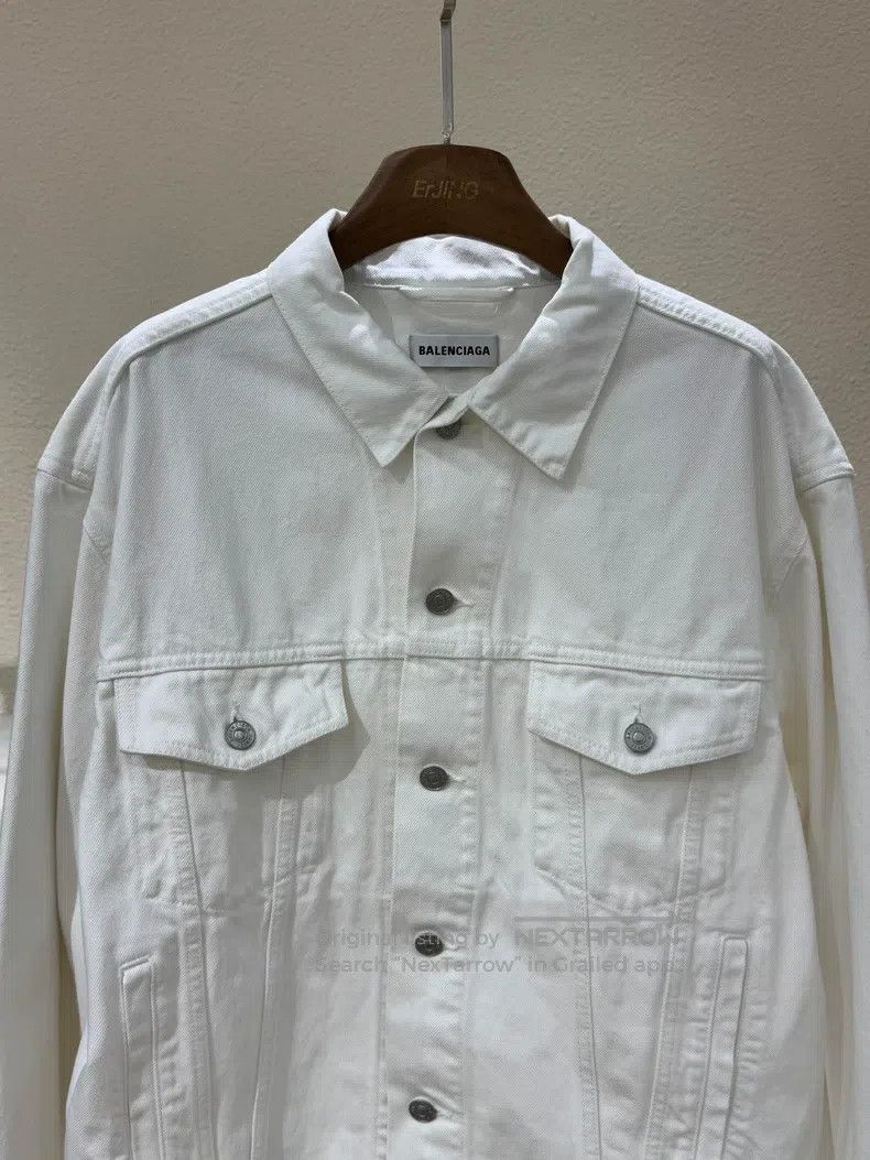 Balenciaga Balenciaga Back Letter Logo Embroidered Stone Washed White Size XS / US 0-2 / IT 36-38 - 9 Thumbnail