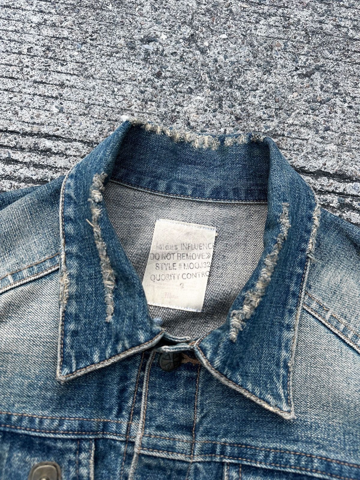 If Six Was Nine × Japanese Brand × Tornado Mart 2000’s Midas Damage Washed Denim Jacket Size US L / EU 52-54 / 3 - 8 Thumbnail