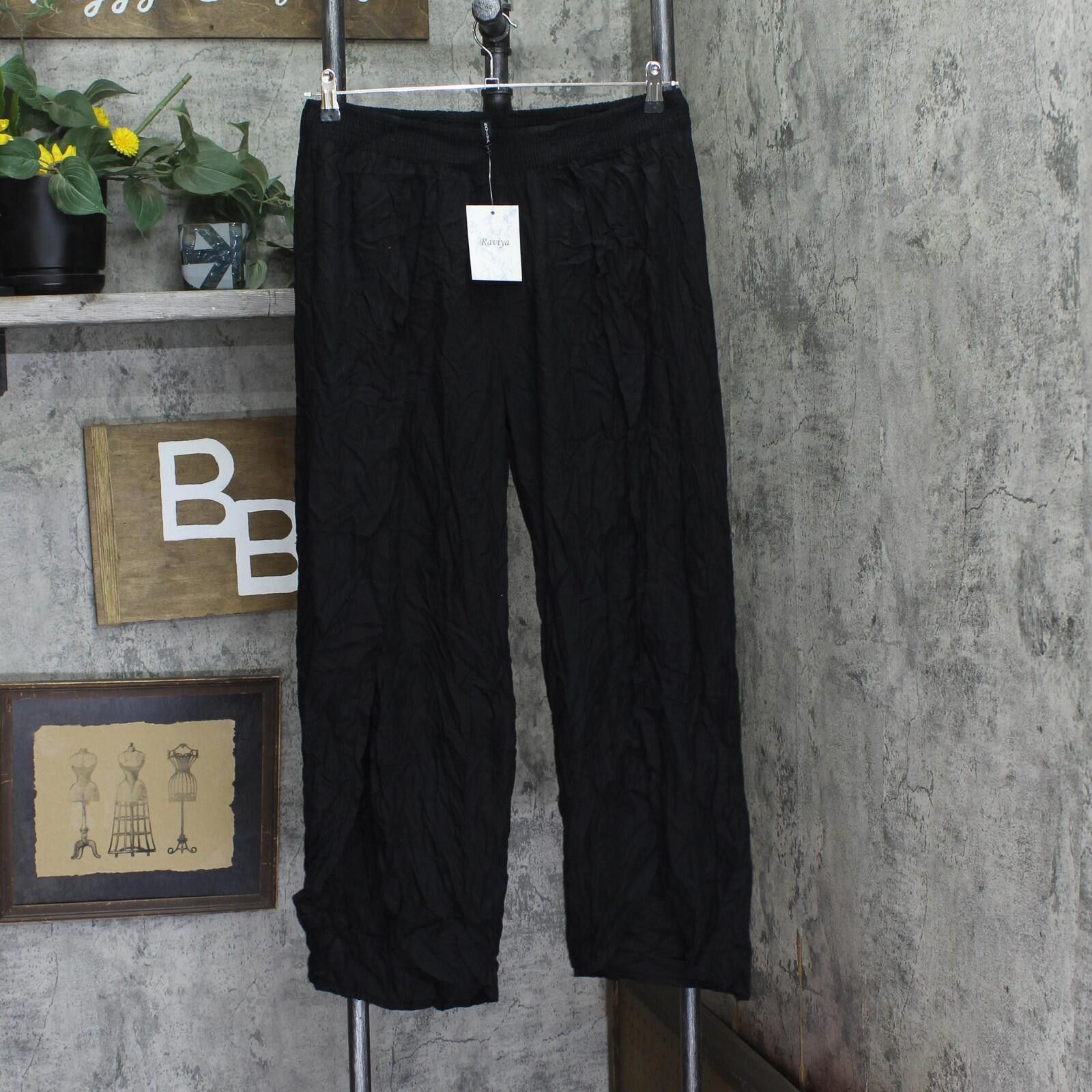Other Raviya Womens Front-slit Pants Black L Size 36" / US 14 / IT 50 - 1 Thumbnail