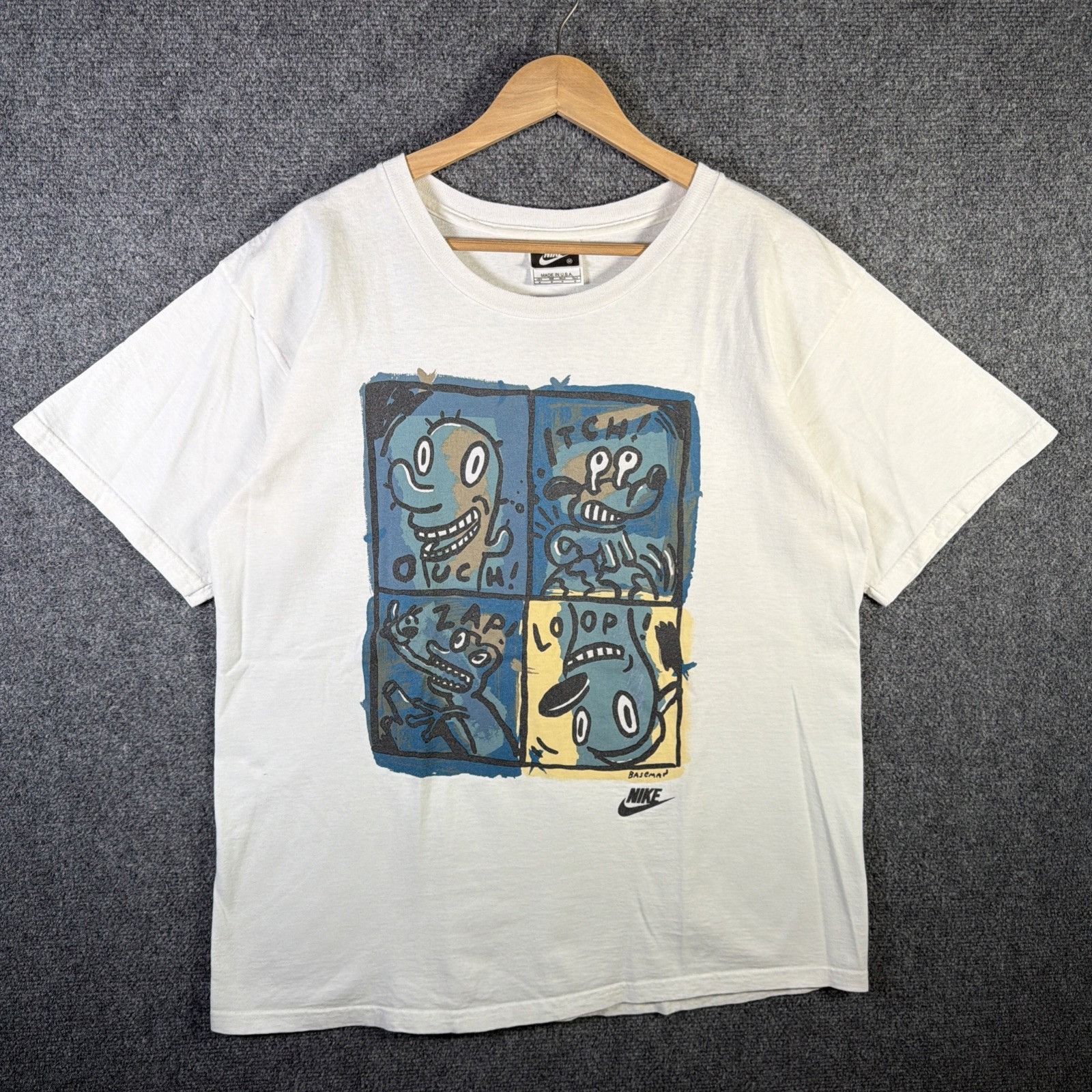 Nike ACG Vintage Nike ACG Shirt Mens Large White 90s Baseman Cartoon Size US L / EU 52-54 / 3 - 1 Thumbnail