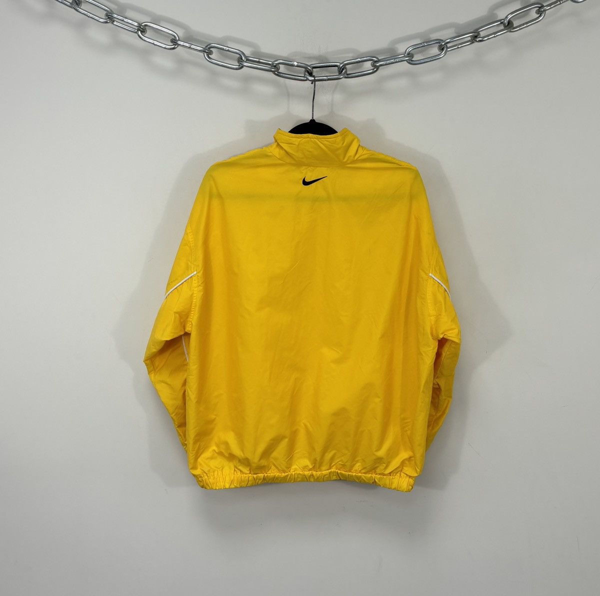 Nike Vintage Nike Y2K Retro Hype Yellow Swoosh Nylon Track Jacket Size US M / EU 48-50 / 2 - 2 Thumbnail