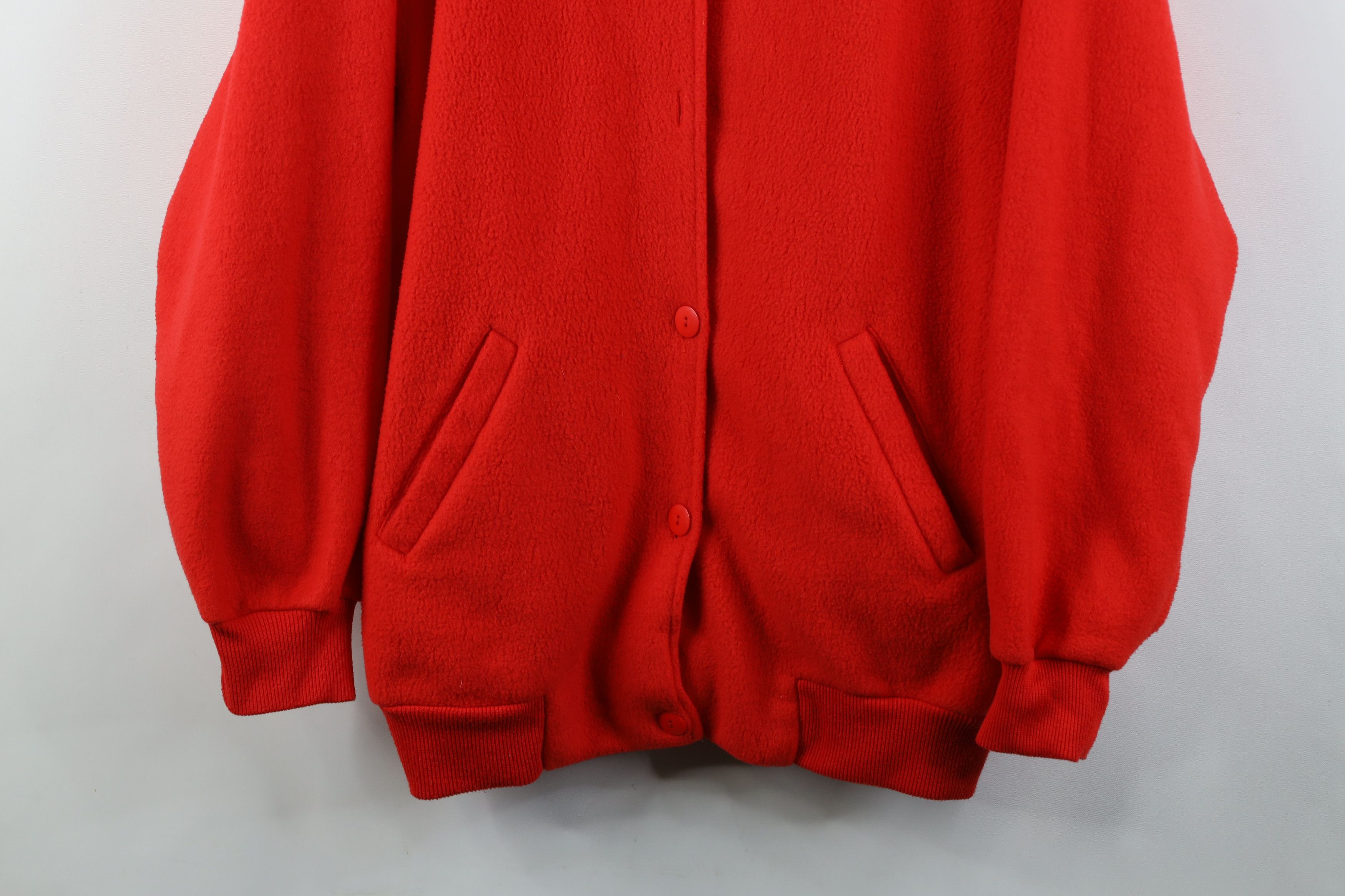 Vintage Vintage 90s Streetwear Blank Fleece Sweater Bomber Jacket Size XL / US 12-14 / IT 48-50 - 3 Thumbnail