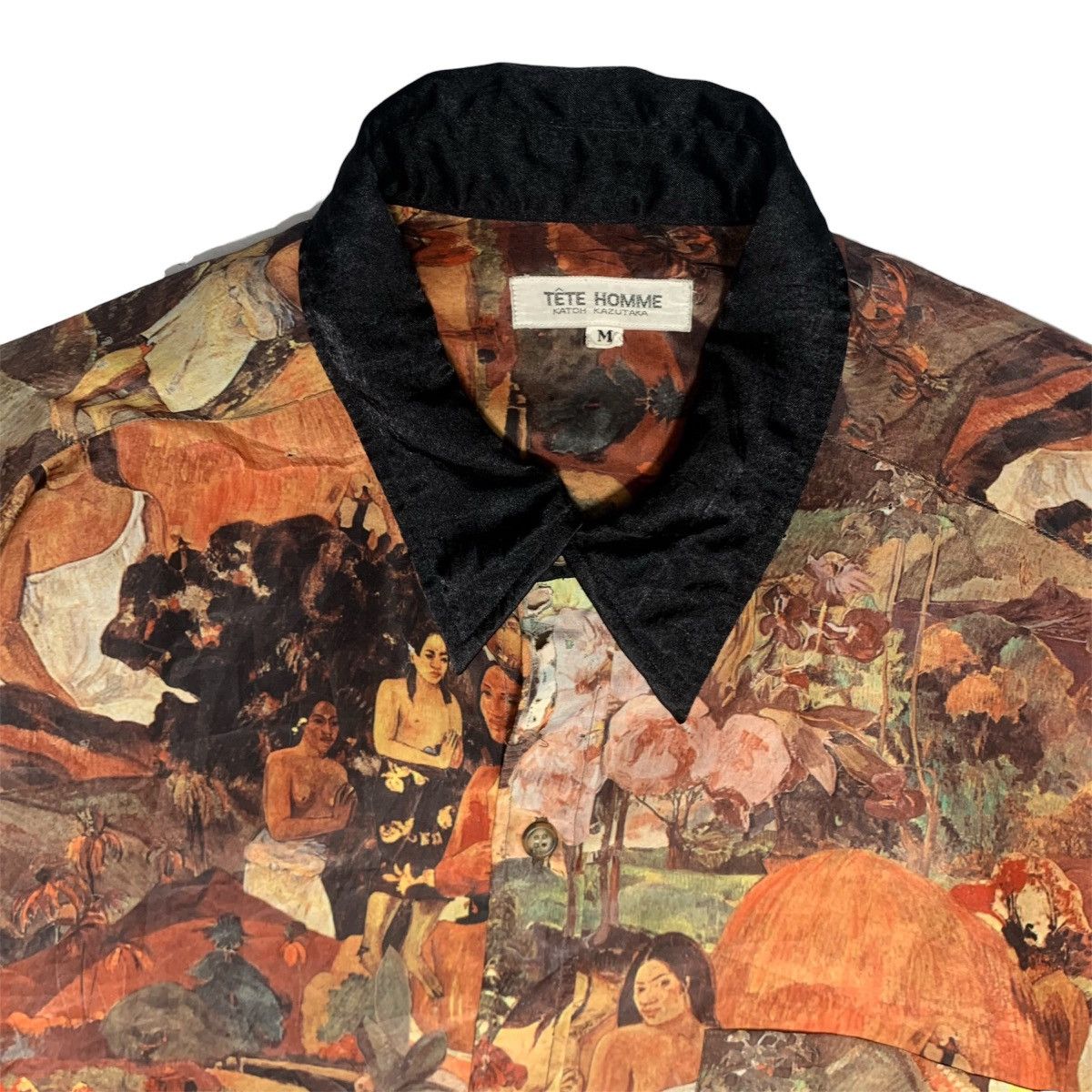 Issey Miyake × Japanese Brand × Tete Homme Tete homme rayon art shirt vintage Size US L / EU 52-54 / 3 - 3 Thumbnail