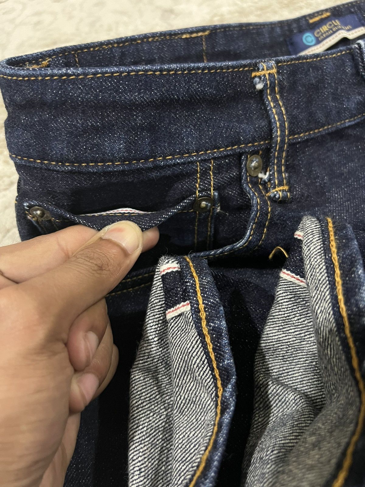 Indigo Japan Blue Jeans Japan 14.8OZ J031 Indigo Dyed Selvage Jeans Size US 30 / EU 46 - 9 Thumbnail