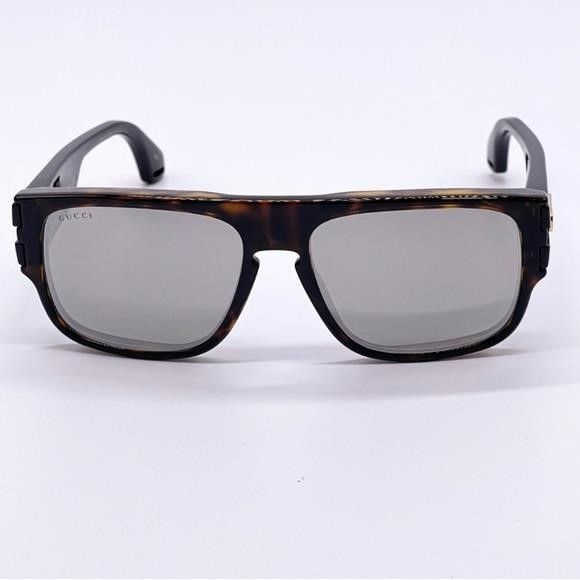 Gucci Authentic- New GUCCI SIlver Square Men's Sunglasses GG0664S Size ONE SIZE - 8 Thumbnail