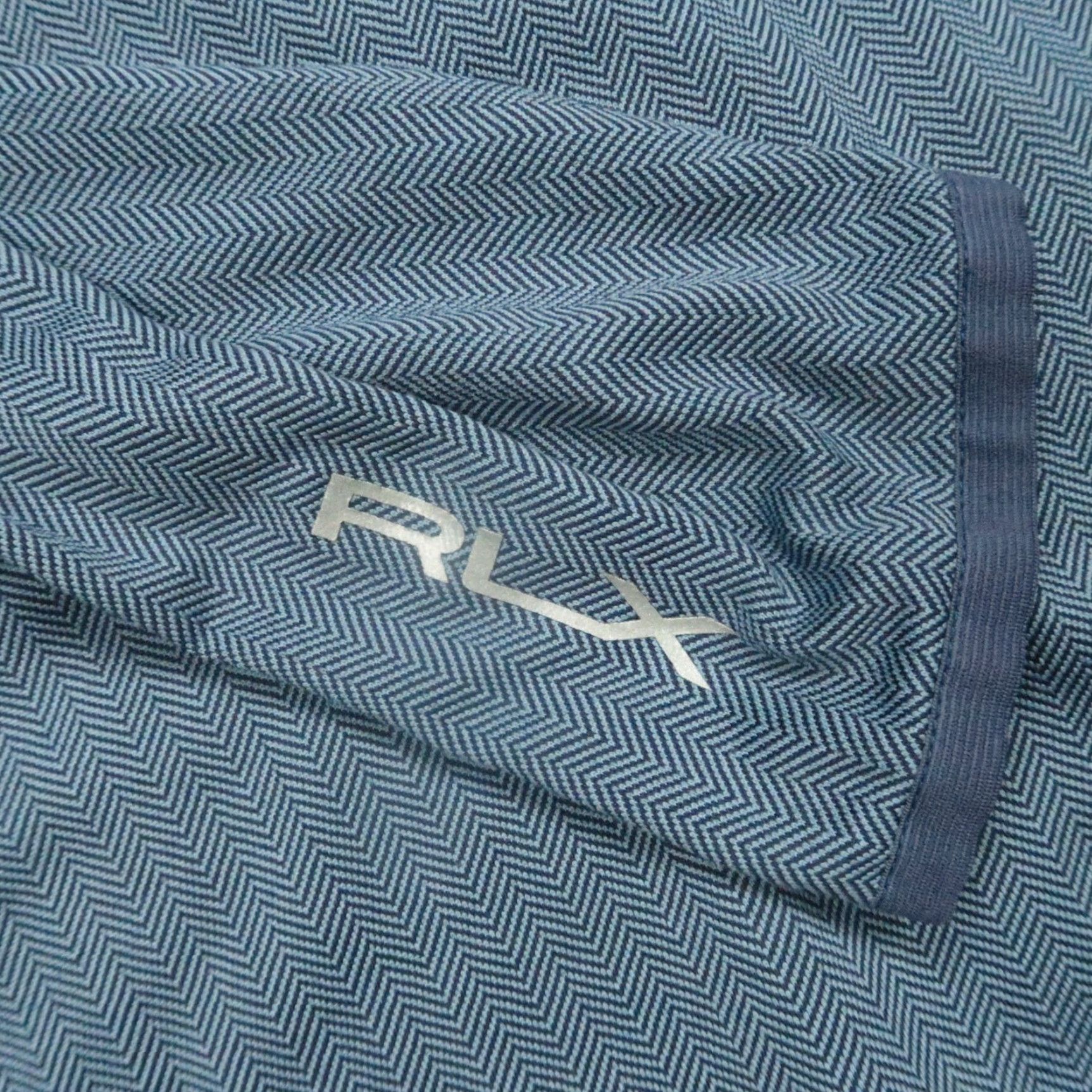 RLX Ralph Lauren RLX Ralph Lauren Pullover Mens XL Blue Herringbone 1/4 Zip Jersey Performance Activewear Casual Sportswear Mens Size US XL / EU 56 / 4 - 5 Thumbnail