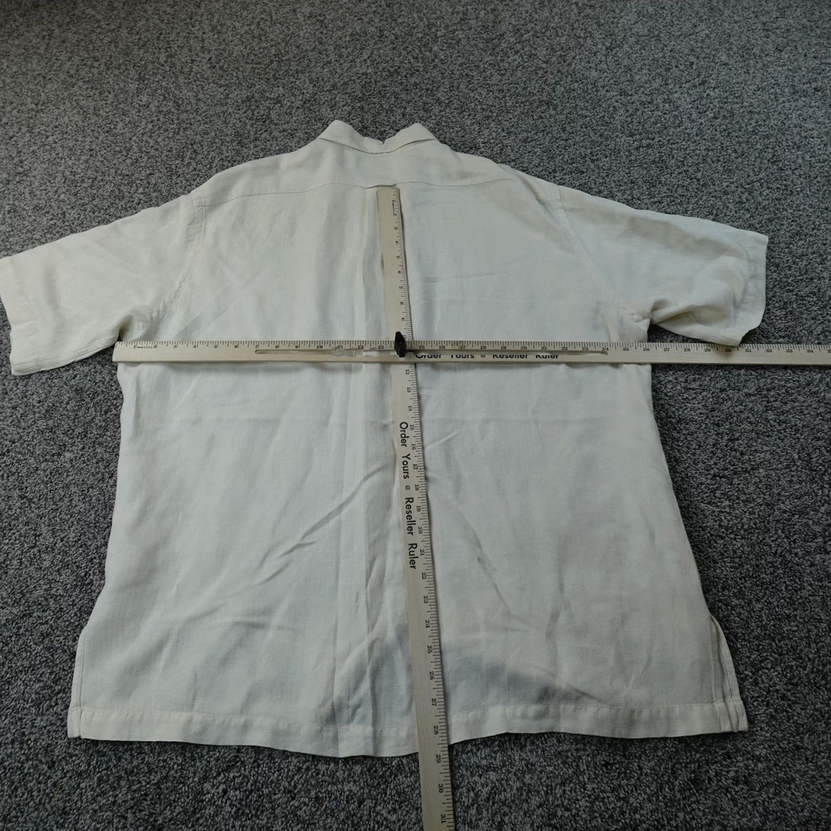 Ralph Lauren VINTAGE Ralph Lauren Shirt Mens 2XL White Silk Linen Caldwell Button-Up Polo Golf Short Sleeve Size US XXL / EU 58 / 5 - 6 Thumbnail