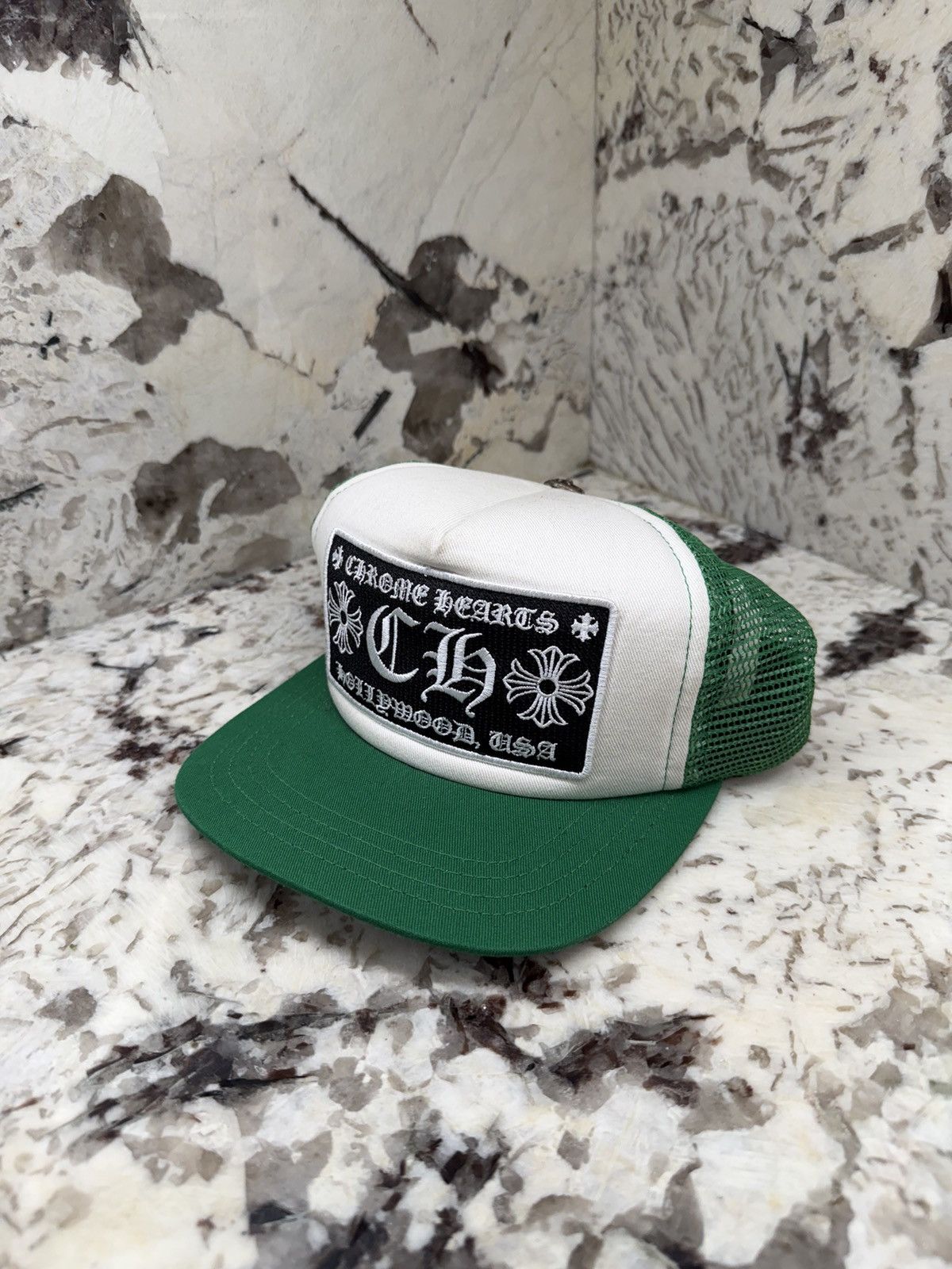 Chrome Hearts Chrome Hearts Trucker Hat Green White OG Classic RARE Size ONE SIZE - 2 Thumbnail