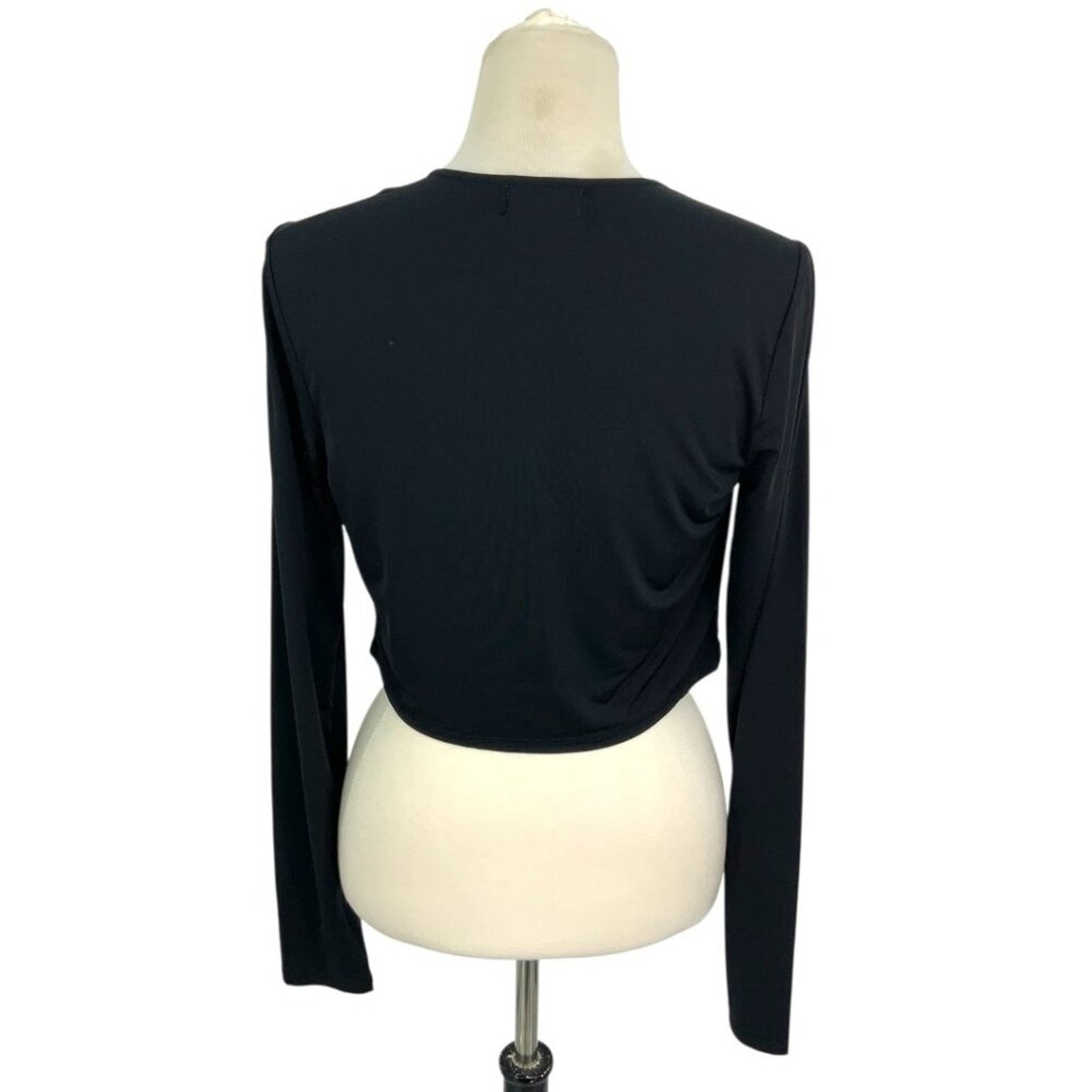 Other Open Edit Cowl Neck Crop Top Black Medium NWOT $49 MSRP Size M / US 6-8 / IT 42-44 - 9 Thumbnail