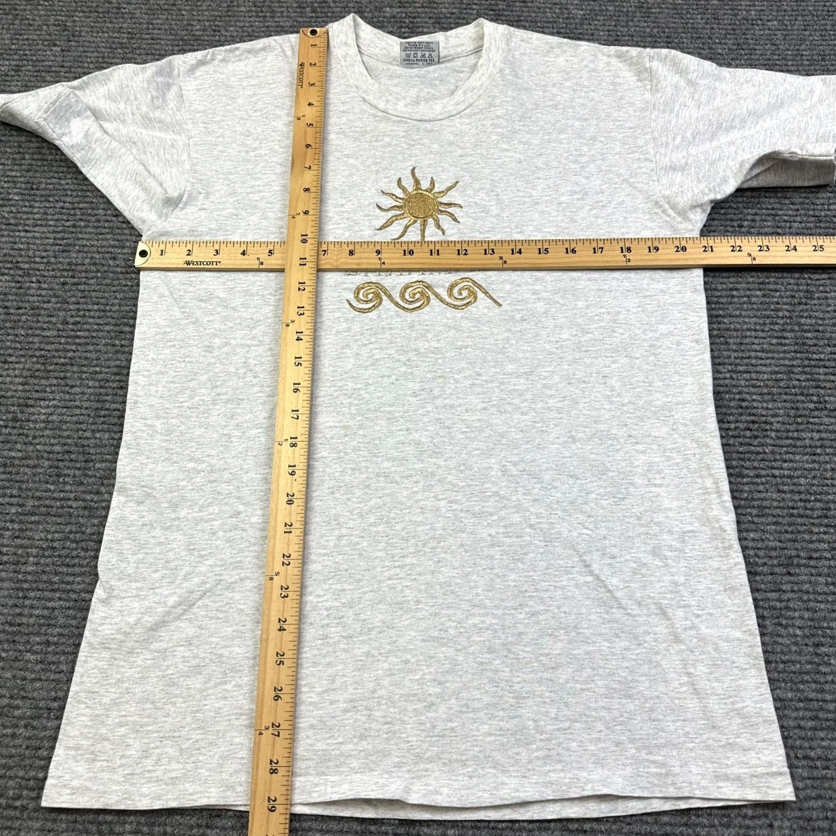 Omega VINTAGE 90s Omega T-Shirt Bahamas Embroidered Single Stitch Crew Neck Gray L Adults Unisex Short Sleeve USA Made Size US L / EU 52-54 / 3 - 4 Thumbnail