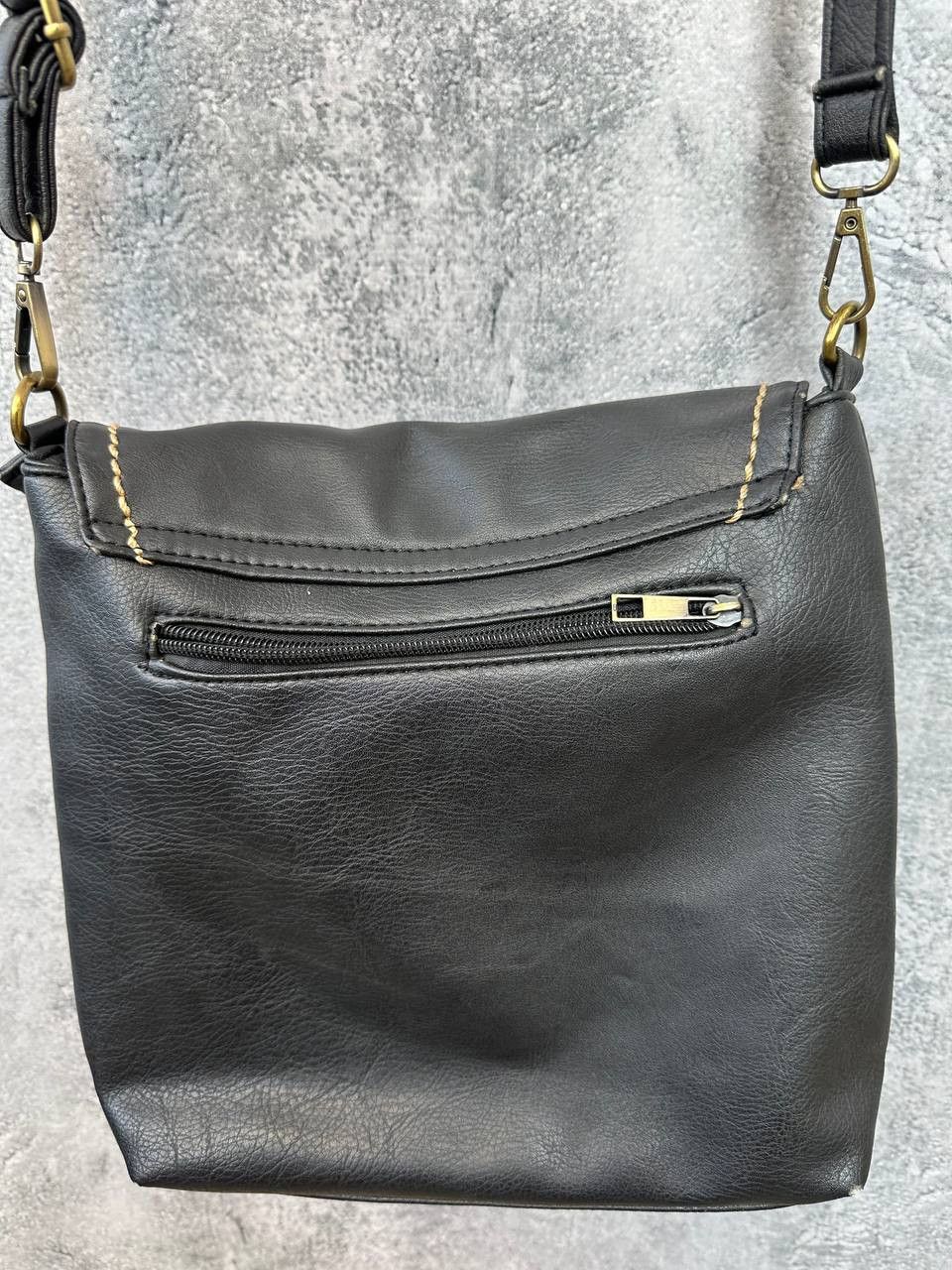 Leather Mulberry Black Leather Crossbody Bag with Brass Hardware Size ONE SIZE - 3 Thumbnail