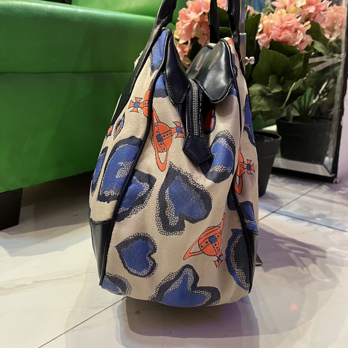 Vivienne Westwood Vivienne Westwood Heart & Orb Print Bowler Bag Size ONE SIZE - 8 Thumbnail