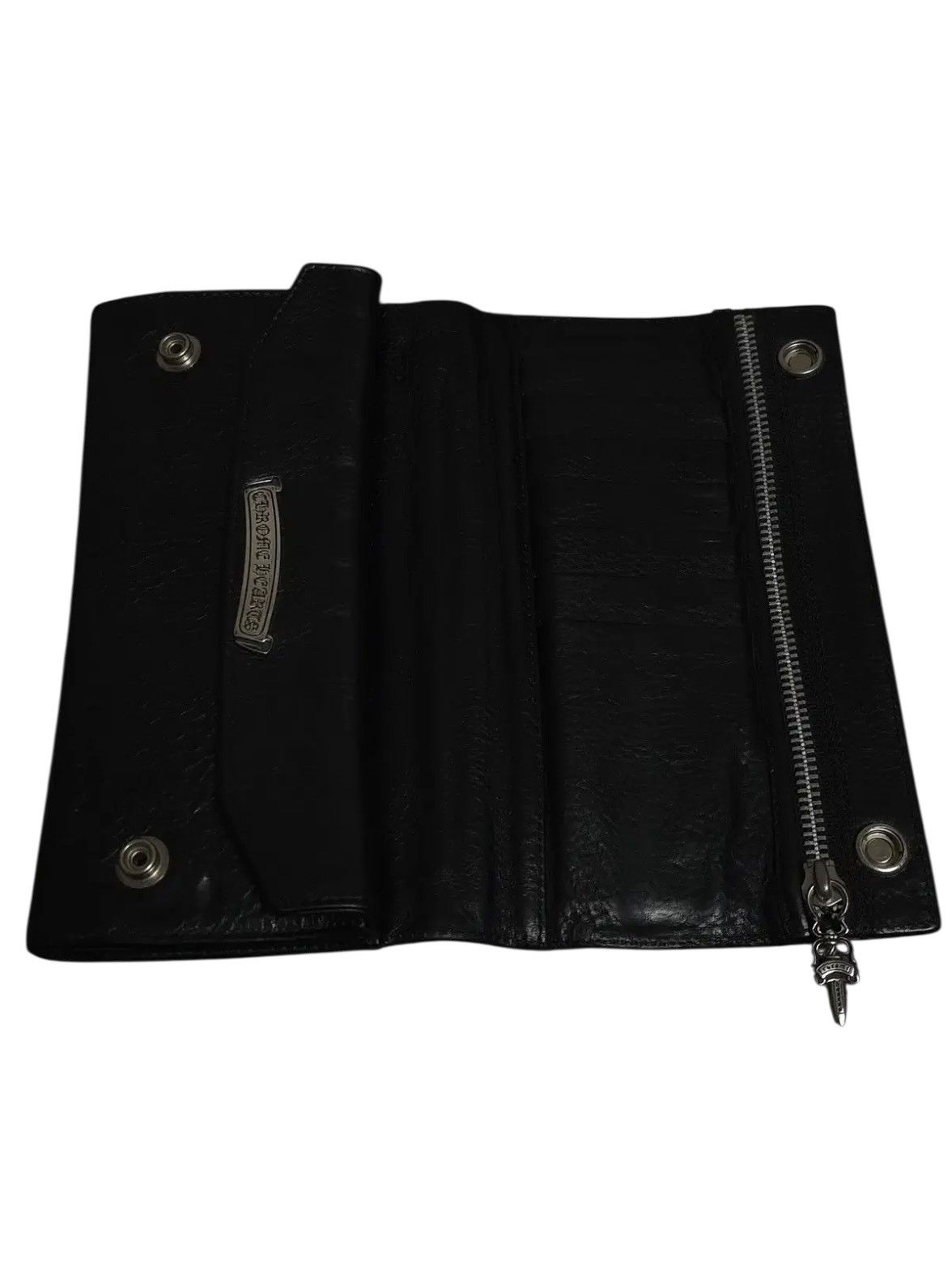 Chrome Hearts Cross Button Heavy Leather Long Wallet Size ONE SIZE - 4 Thumbnail