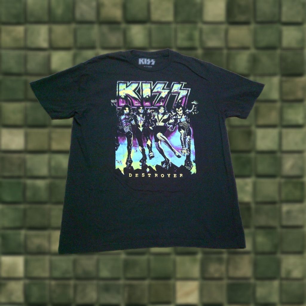 Vintage Kiss Shirt Mens Large Black Destroyer Size US L / EU 52-54 / 3 - 1 Thumbnail