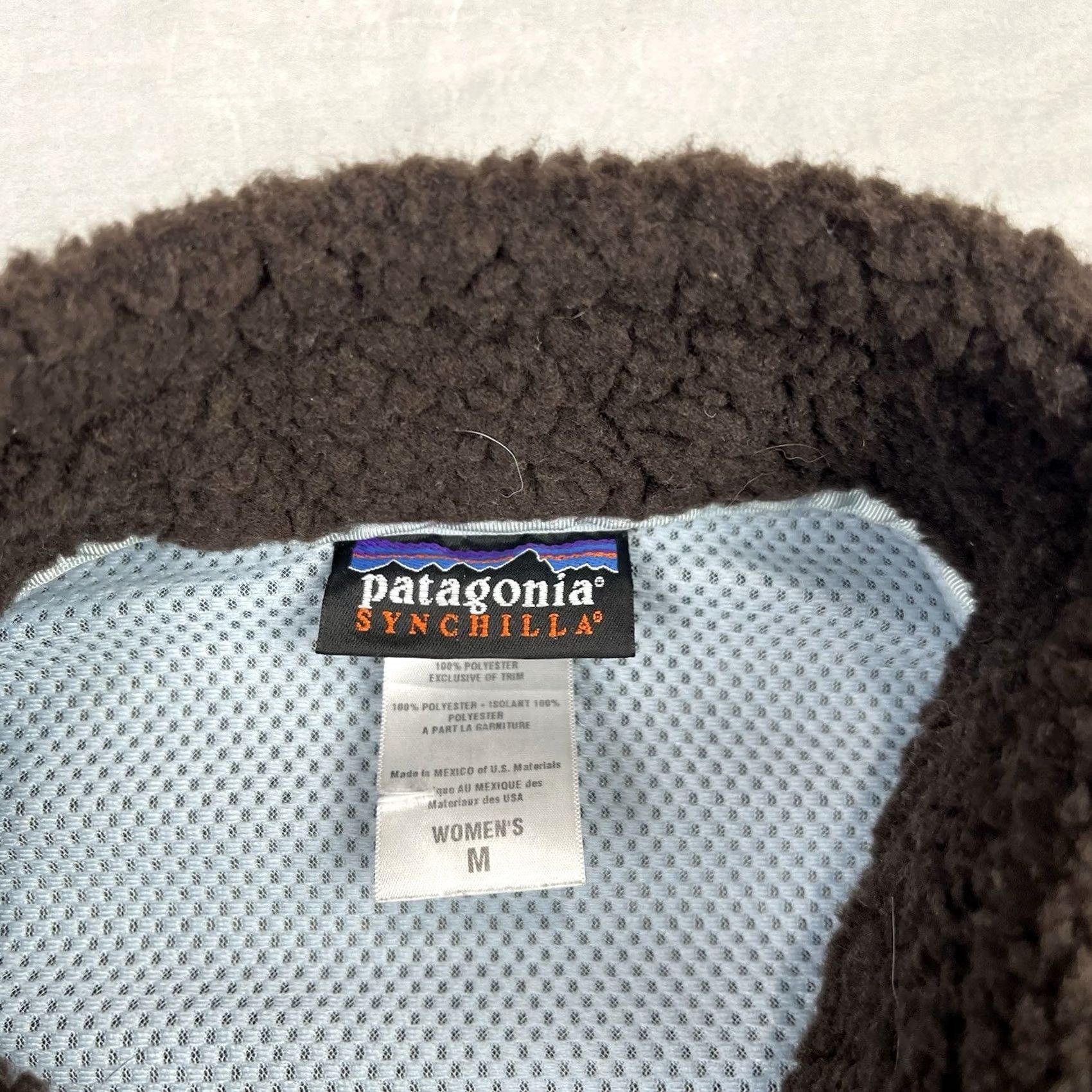 Patagonia Patagonia Vest Womens Medium Brown Retro-X Fleece Synchilla Deep Pile Sherpa Zip Full Zip Vintage No Size M / US 6-8 / IT 42-44 - 3 Thumbnail