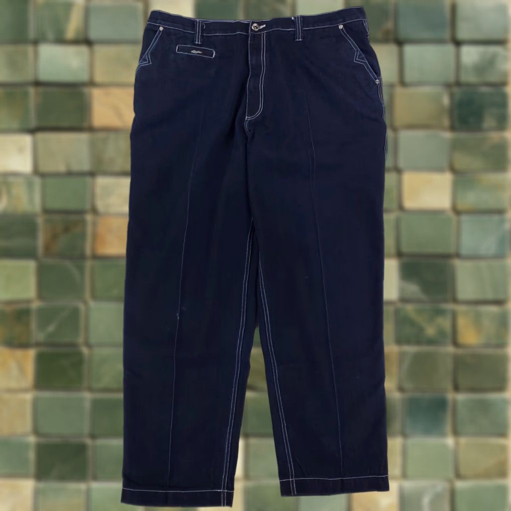 Karl Kani VINTAGE Karl Kani Jeans Dark Blue Baggy Mens 44 x 34 Regular INSEAM 34 Wide-Leg Blue Mens 44 Size US 44 / EU 60 - 1 Thumbnail