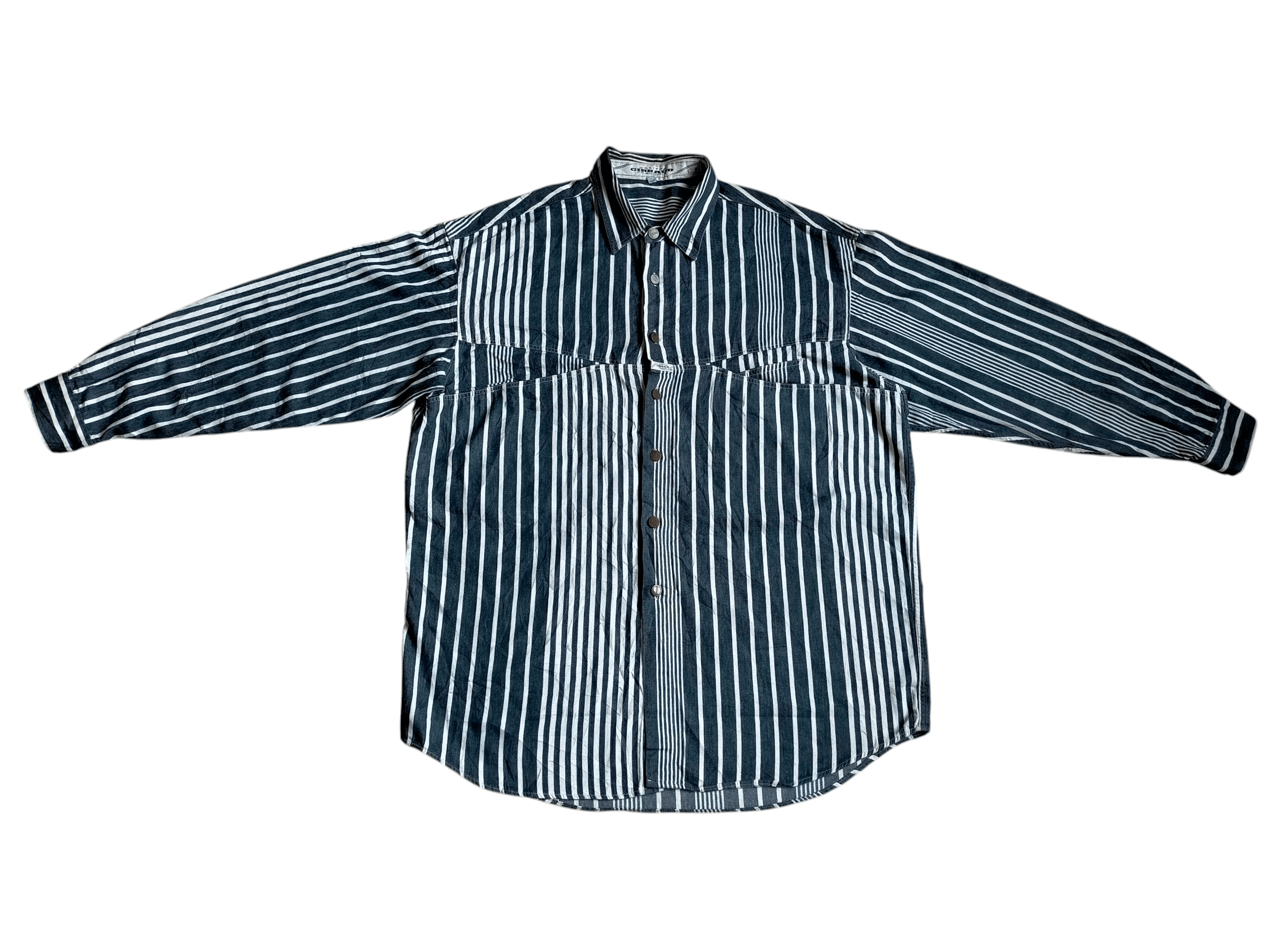 Marithe + Francois Girbaud Marithe +Francois Girbaud Hickory Striped Denim Button ups Size US M / EU 48-50 / 2 - 3 Thumbnail