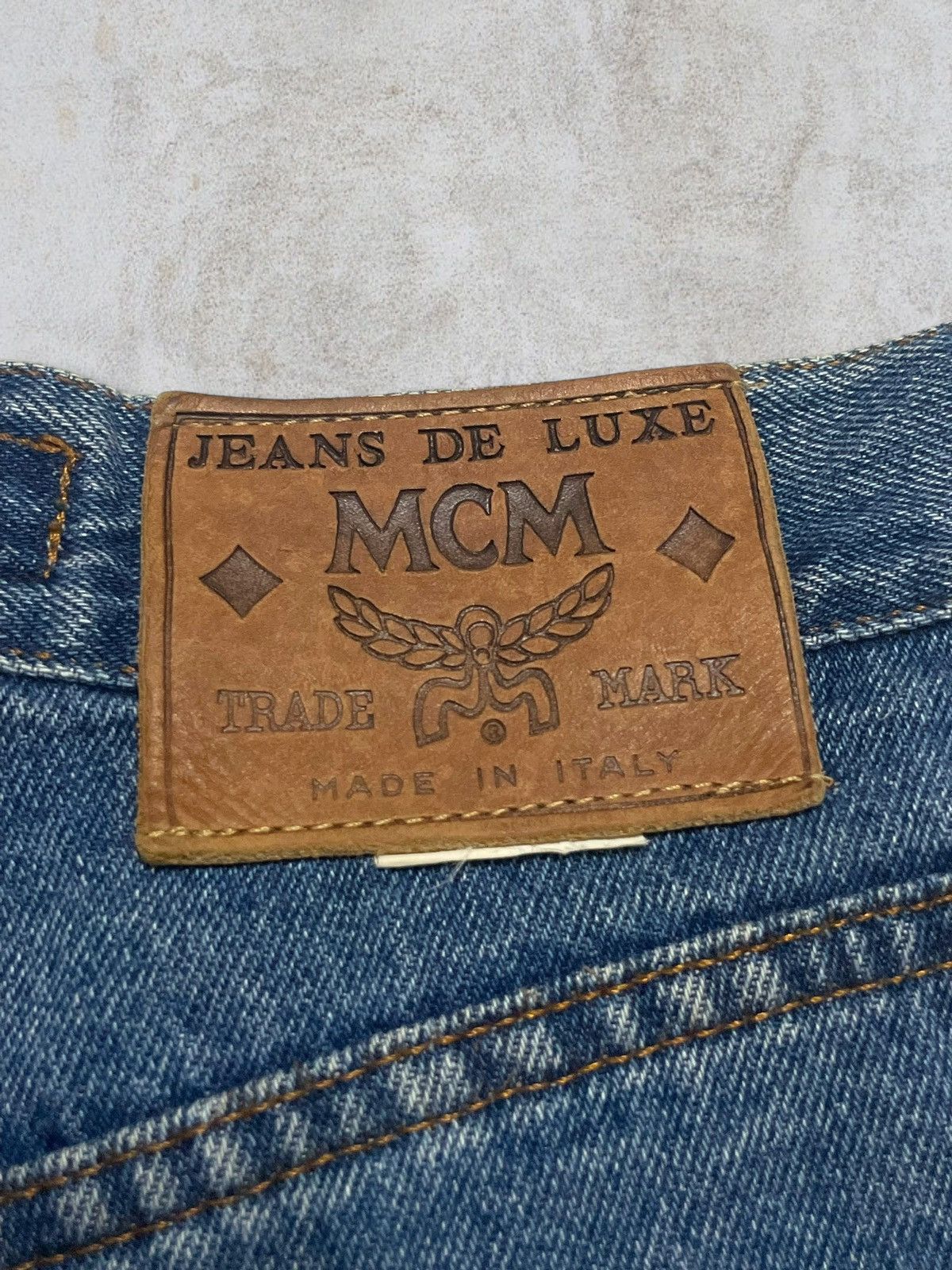 MCM MCM Embroidery Logo High Waist Gold Plate Button Blue Jeans Size 28" / US 6 / IT 42 - 15 Thumbnail