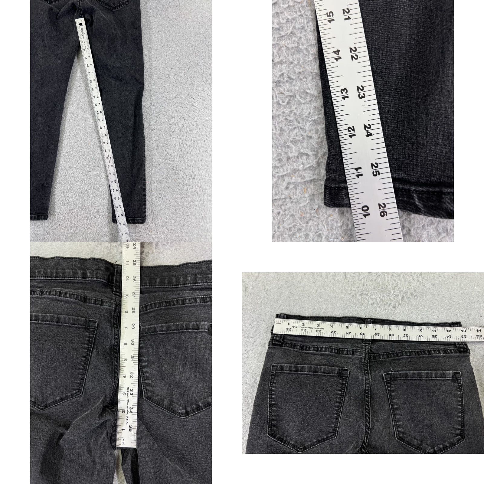Banana Republic Banana Republic Jeans Womens 2 Black Denim High Rise Skinny Cotton Stretch Size 26" / US 2 / IT 38 - 8 Thumbnail