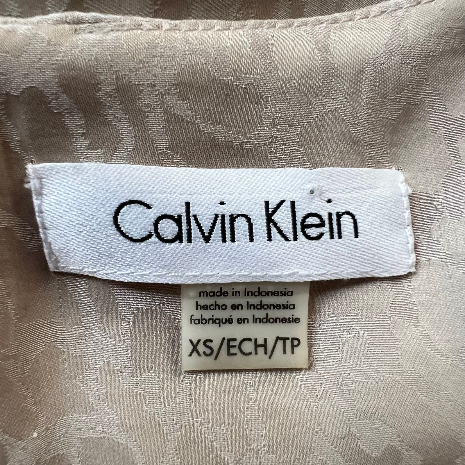 Calvin Klein Calvin Klein Beige Sleeveless Layered Top, XS Size XS / US 0-2 / IT 36-38 - 4 Thumbnail