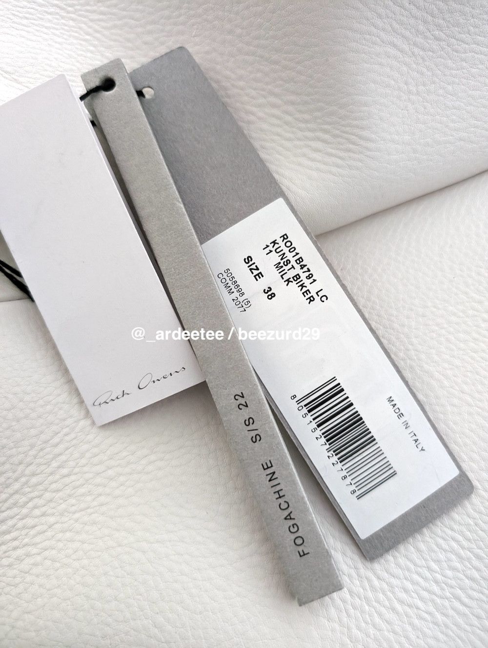 Rick Owens *NEW* RARE $5K RUNWAY KUNST BIKER LEATHER JACKET Size XS / US 0-2 / IT 36-38 - 11 Thumbnail