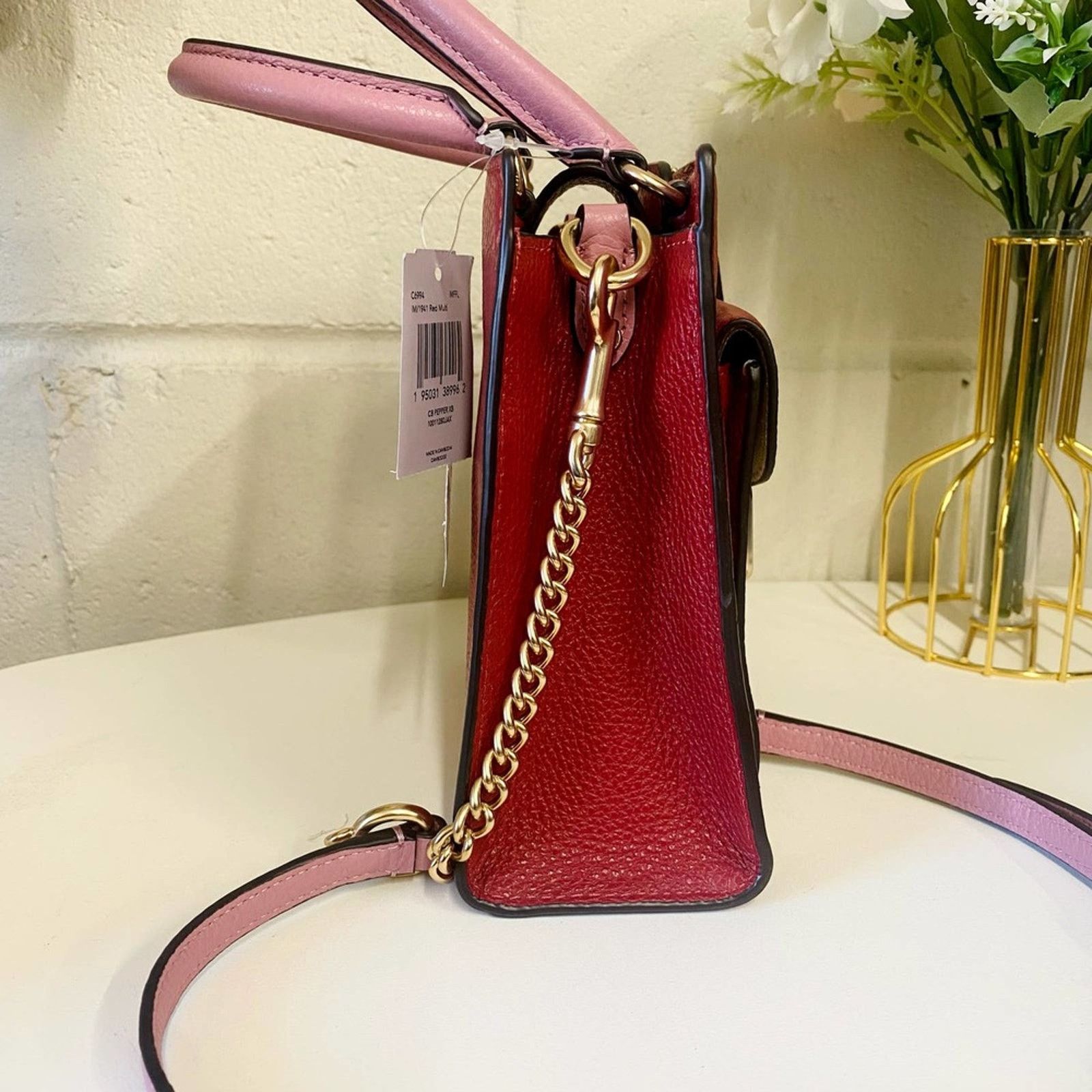 Coach COACH C6994 Mini Pepper Crossbody Bag In 1941 Red Multi Size ONE SIZE - 4 Thumbnail