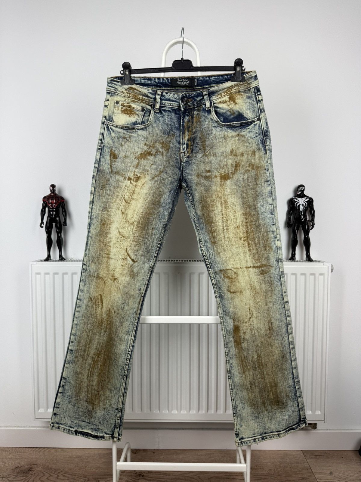 If Six Was Nine × Japanese Brand Rock Rebel flared distressed jeans Size US 34 / EU 50 - 1 Thumbnail