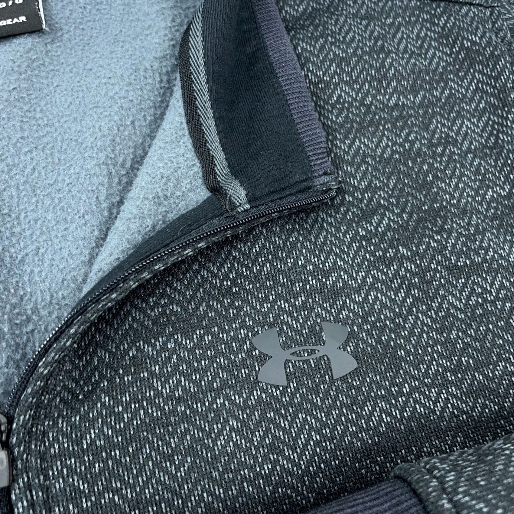 Under Armour Under Armour Sweatshirt Large Black Herringbone Quarter Zip Pullover Sweater Men Size US L / EU 52-54 / 3 - 5 Thumbnail