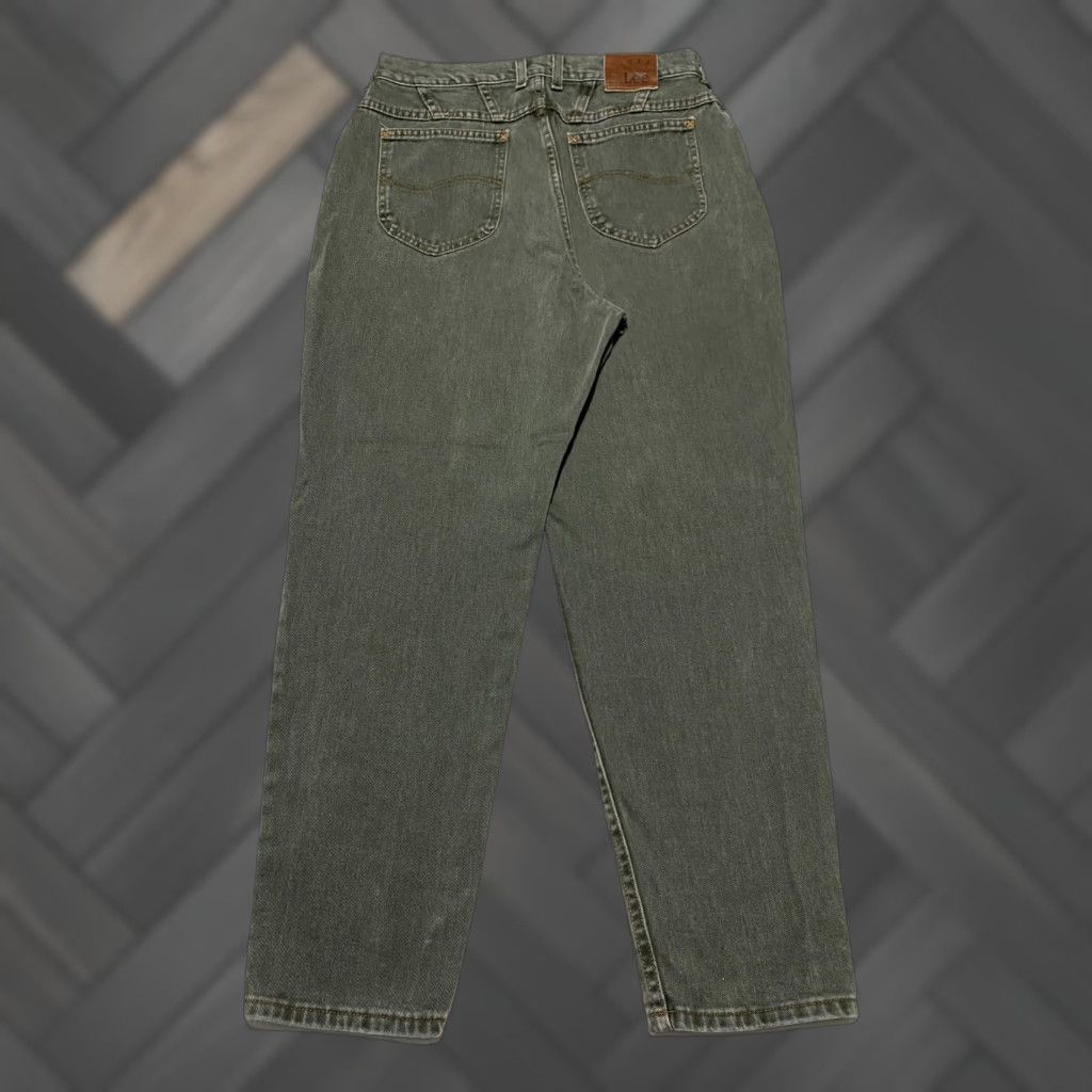 Lee VINTAGE Lee Jeans Womens Size 16 Petite Green 28in Inseam Tapered 5-Pocket Denim USA Size 30" / US 8 / IT 44 - 1 Thumbnail