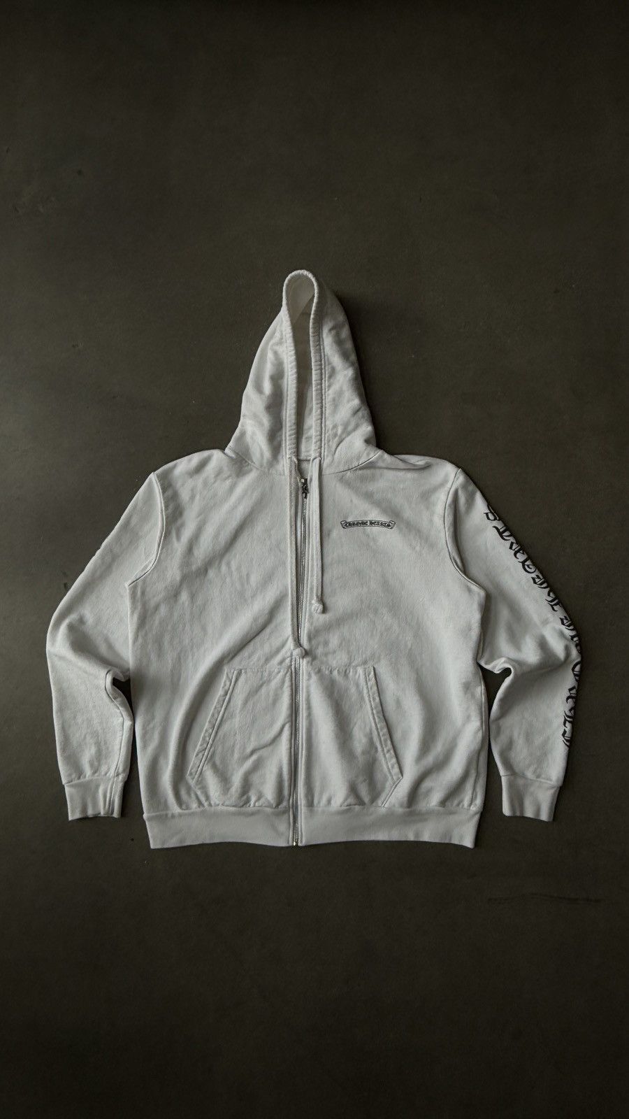 Chrome Hearts RARE! Chrome Hearts White Zip Up Banner Hoodie (XL) Size US XL / EU 56 / 4 - 1 Thumbnail