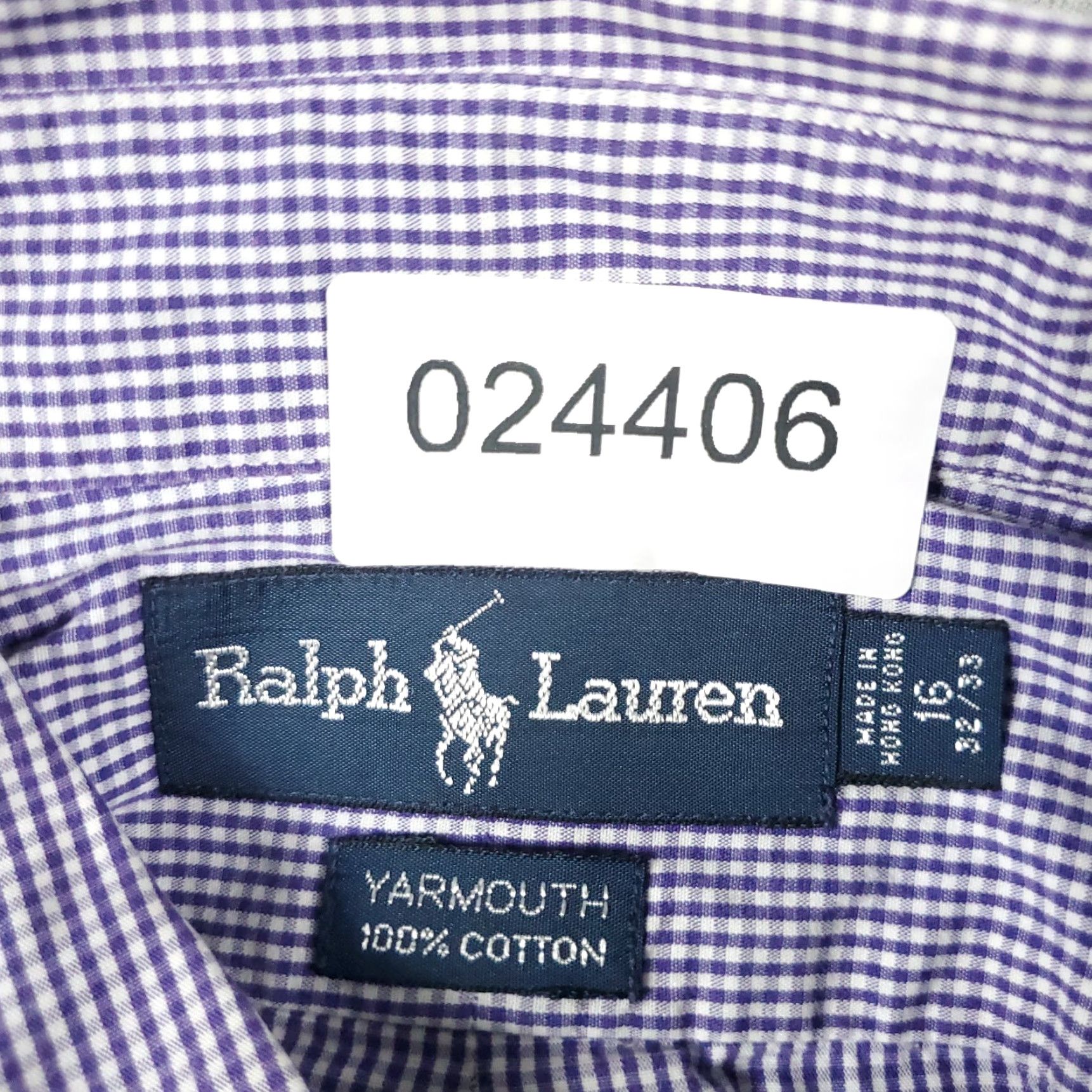 Ralph Lauren Ralph Lauren Shirt Mens 16 Purple Check Yarmouth Dress Button Up Long Sleeve Shirt Size 42R - 7 Thumbnail