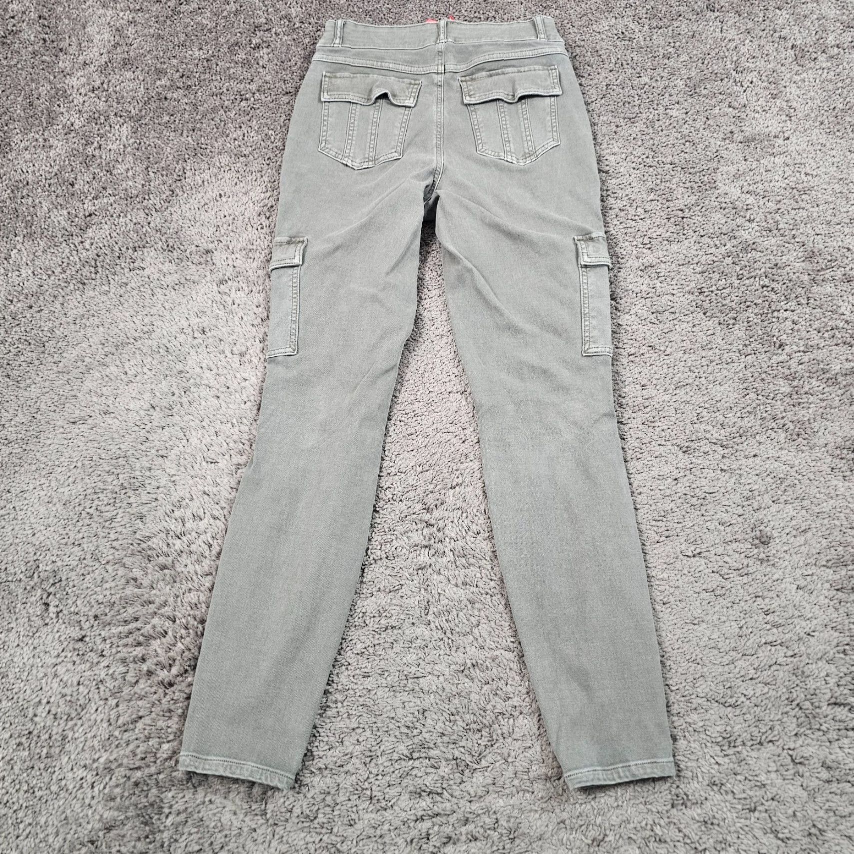 Spanx Spanx Jeans Women's M Gray Ankle Mid Rise Cargo Stretch 29in Inseam 24x29) Size 32" / US 10 / IT 46 - 7 Thumbnail