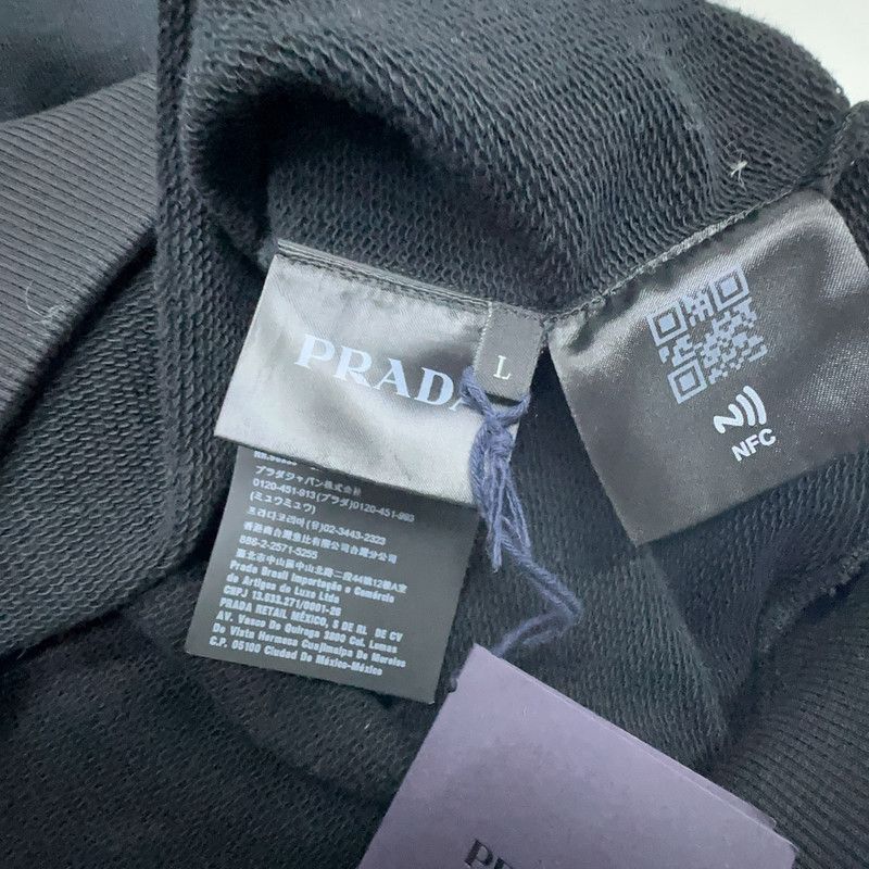Prada Prada Black Logo Print Sweatshirt-2506 Size US L / EU 52-54 / 3 - 7 Thumbnail