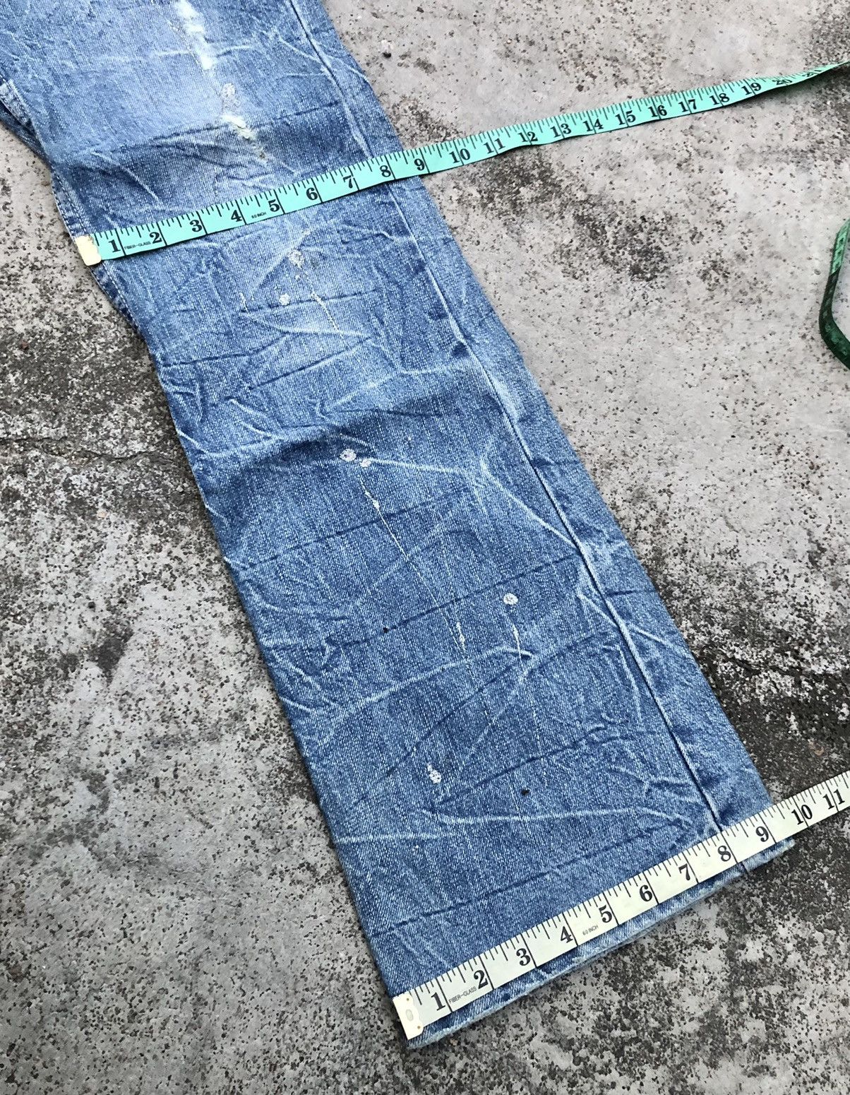 Japanese Brand FLARED PAINTED NYLAUS CLOTHING DENIM Size US 31 - 6 Thumbnail