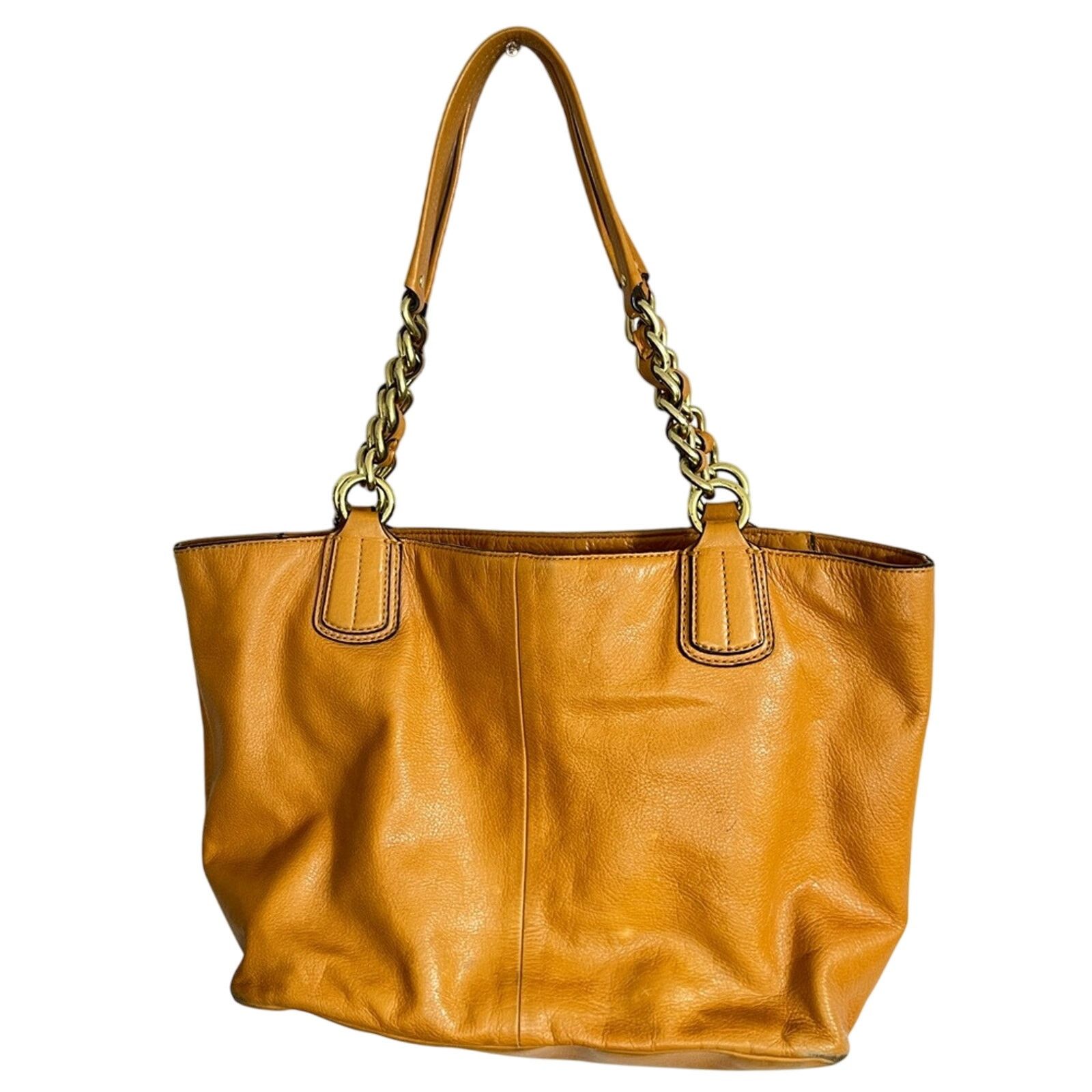 Coach Coach Madison Chain Tote K1294-20466 Tan Camel Leather Size ONE SIZE - 2 Thumbnail
