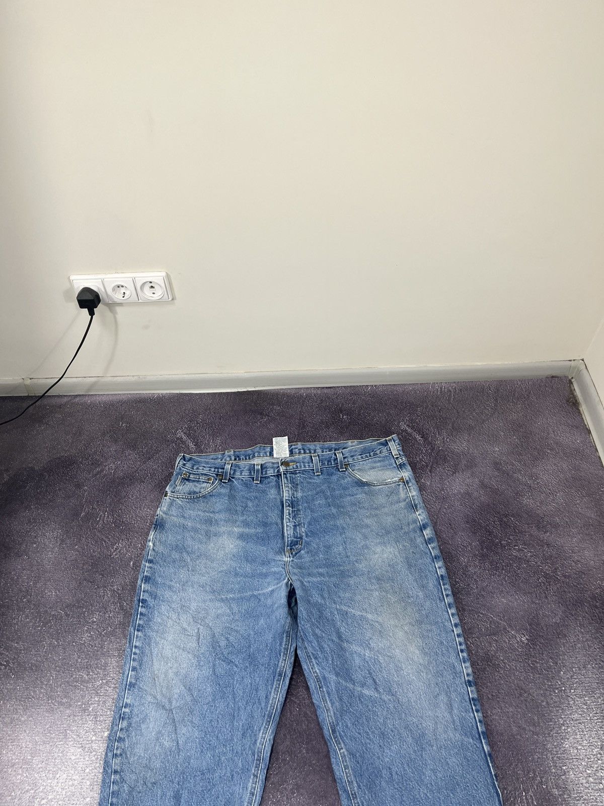 Carhartt Vintage 90s Carhartt Faded Blue Y2K Work Baggy Jeans Size US 44 / EU 60 - 10 Thumbnail