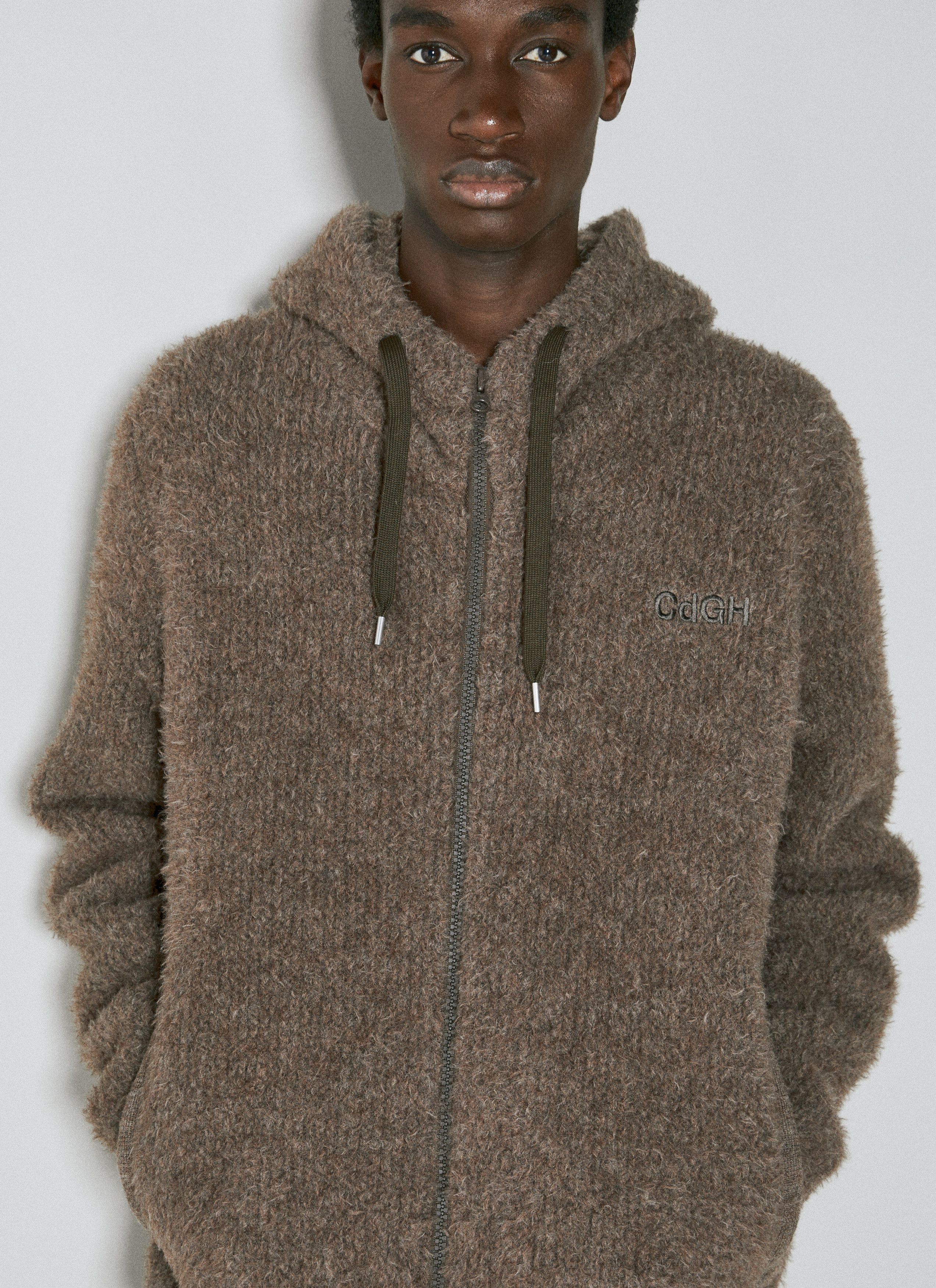 Comme des Garcons Homme o1mle1024 Zip Hoodie in Brown Size US L / EU 52-54 / 3 - 1 Thumbnail