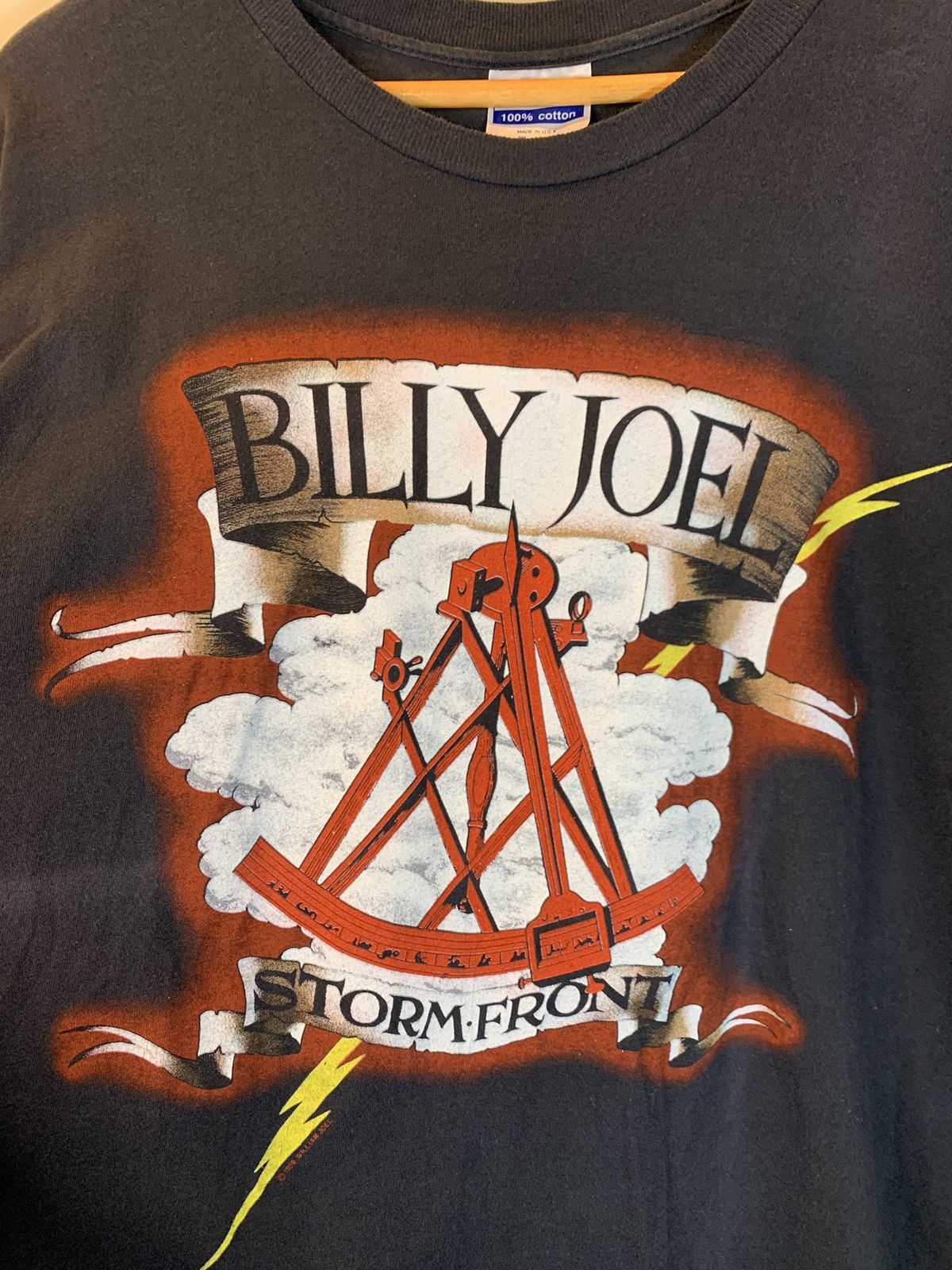 Band Tees × Vintage *RARE* Vintage 1990 Billy Joel Storm Front Tour T-Shirt - XL Size US XL / EU 56 / 4 - 3 Thumbnail