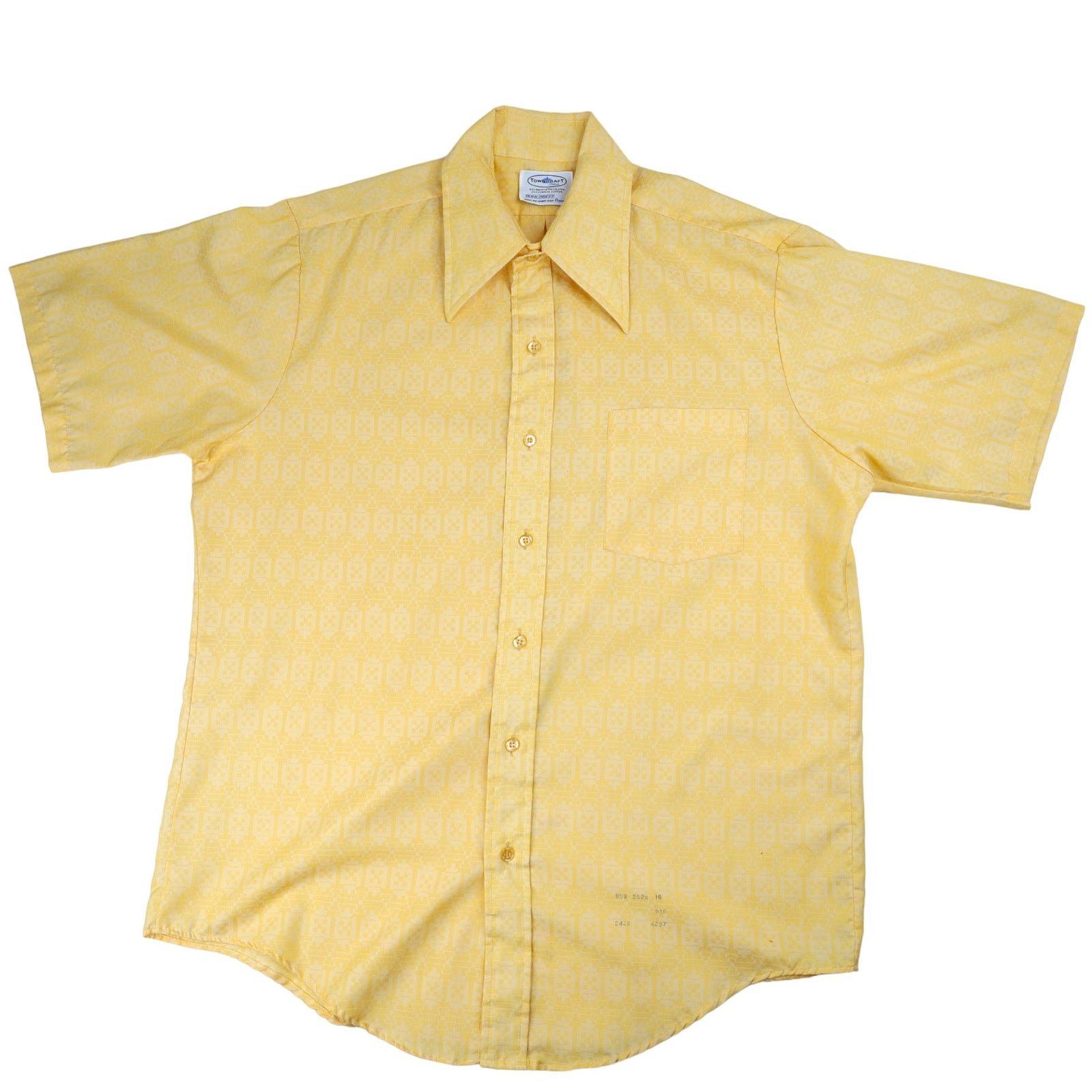 JCPenney × Towncraft × Vintage VTG 70s Pennys Towncraft Polyester Design Button Up Shirt Size US L / EU 52-54 / 3 - 1 Thumbnail