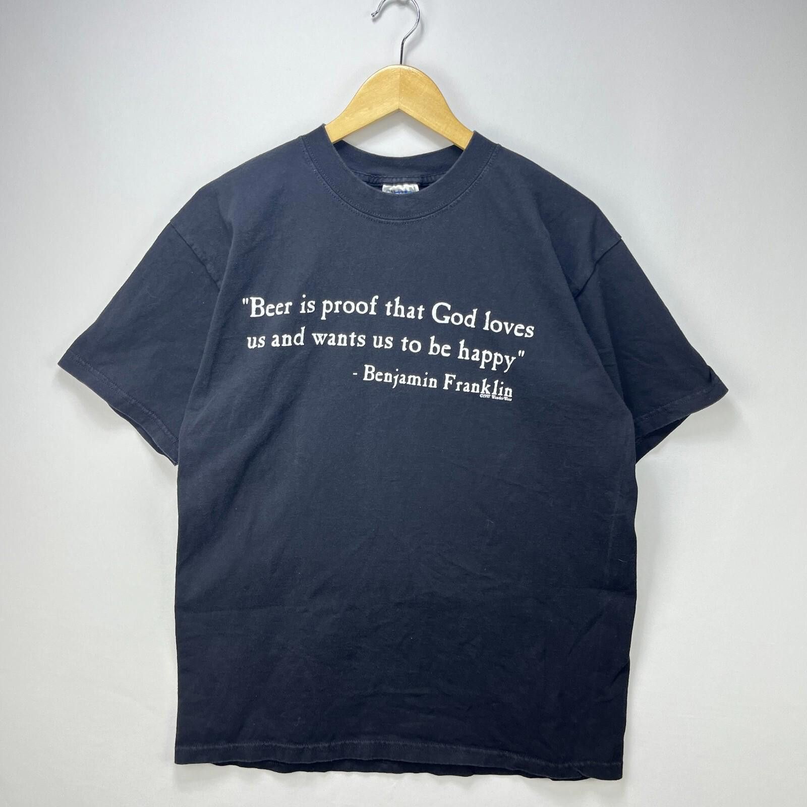 Vintage Vintage '90s Benjamin Franklin Beer Humor T-Shirt Large Size US L / EU 52-54 / 3 - 2 Thumbnail