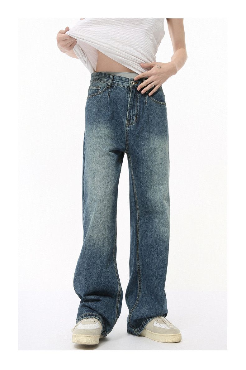 Japanese Brand × Jean American retro straight wide-leg high street jeans casual Size US 32 / EU 48 - 3 Thumbnail