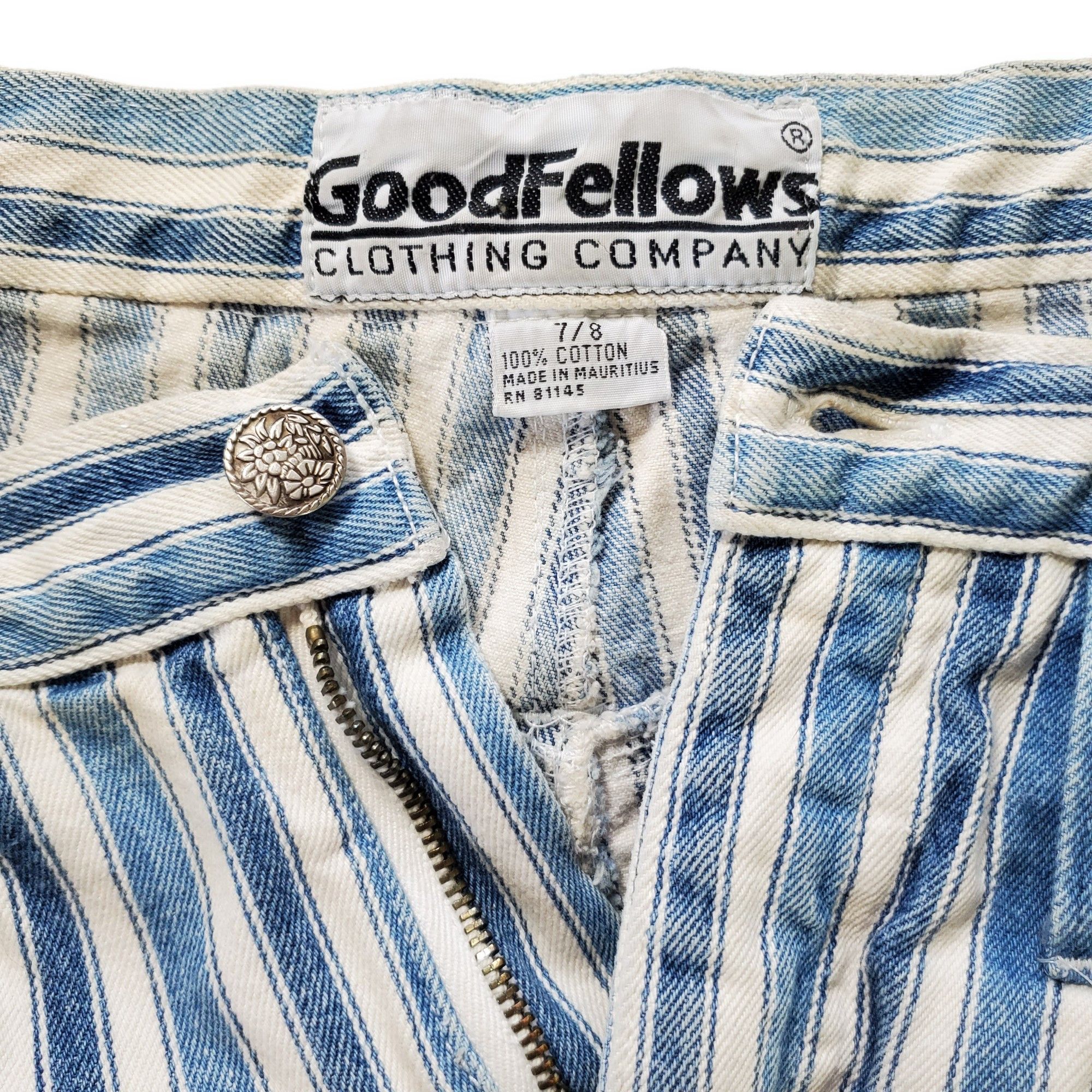 Other Goodfellows Size 7/8 Shorts Vintage 90s Denim Stripe 100% Size 30" / US 8 / IT 44 - 5 Thumbnail